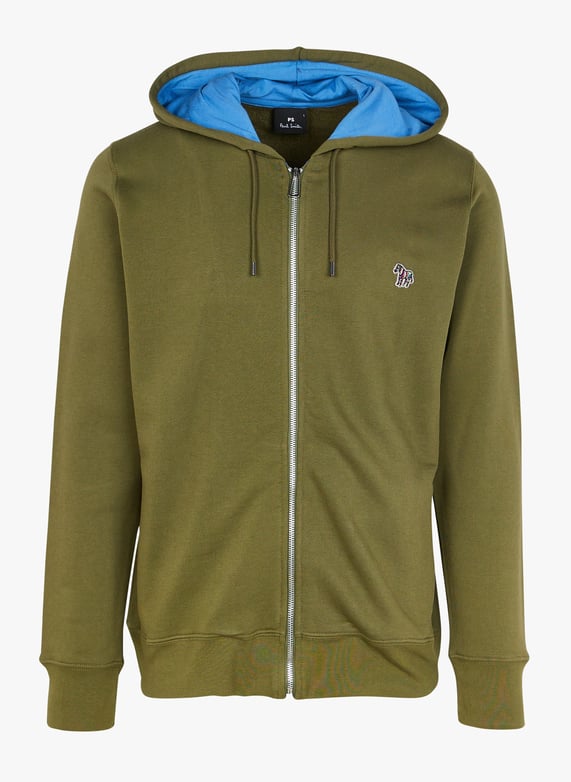Sweat Zippe En Coton Organique Olive Green Paul Smith Homme M2R 360RZ N21116 36D OLIVE GREEN Place des Tendances