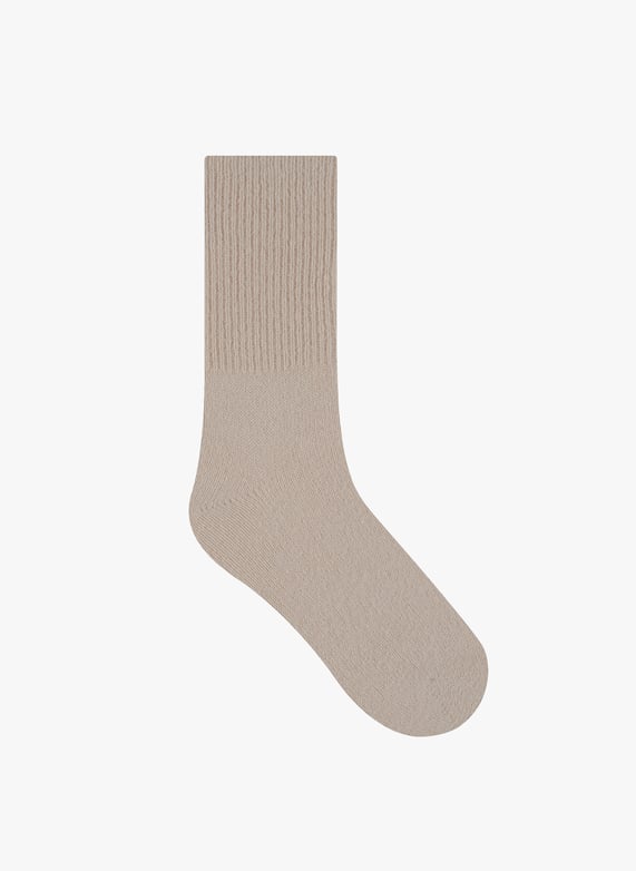 Chaussettes En Laine Melangee Beige Bleuforet Femme 6456 CT6 BEIGE Place des Tendances