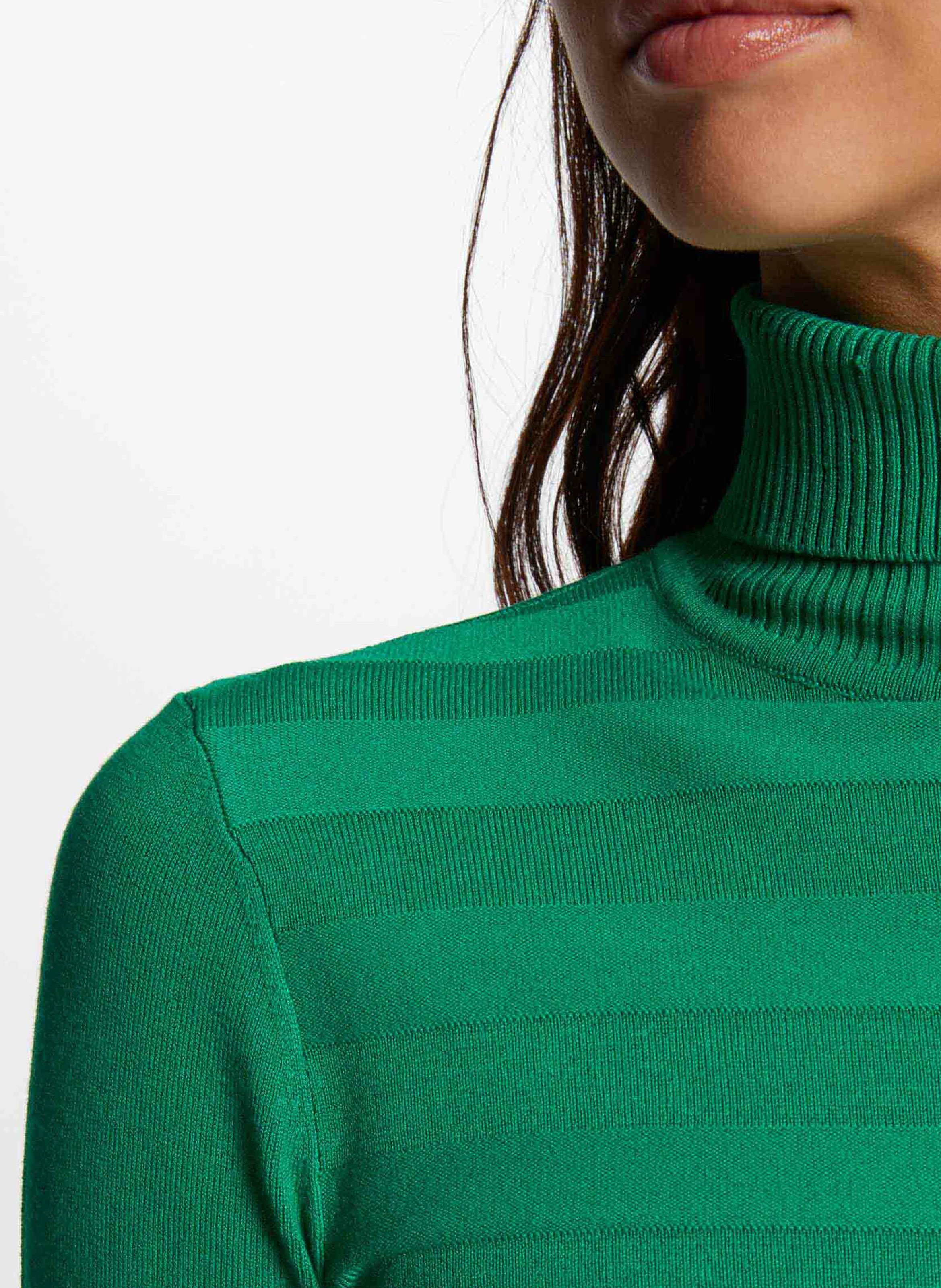 Pull col roulé MORGAN Vert