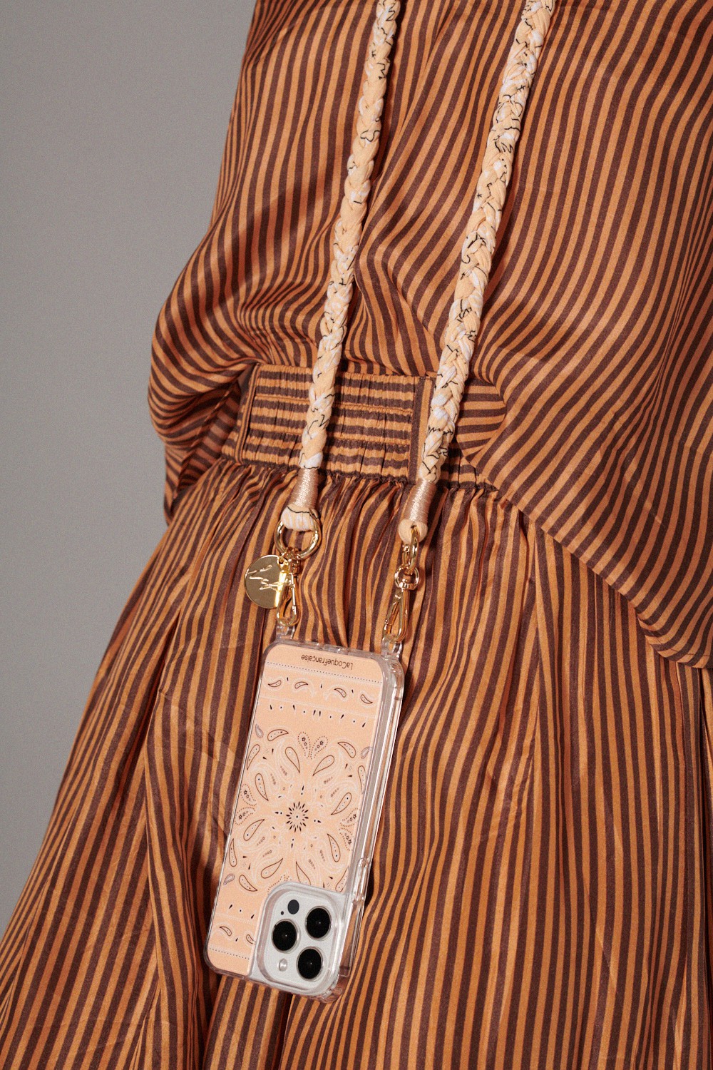 Bandana phone cord LA COQUE FRANCAISE Beige