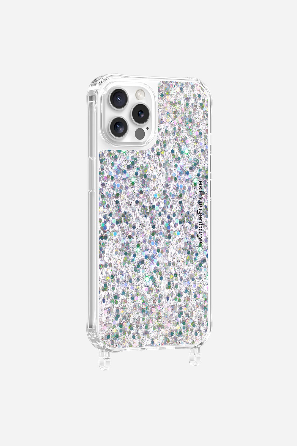 Glitter phone case with rings for iPhone 12 / 12 pro LA COQUE FRANCAISE Silver