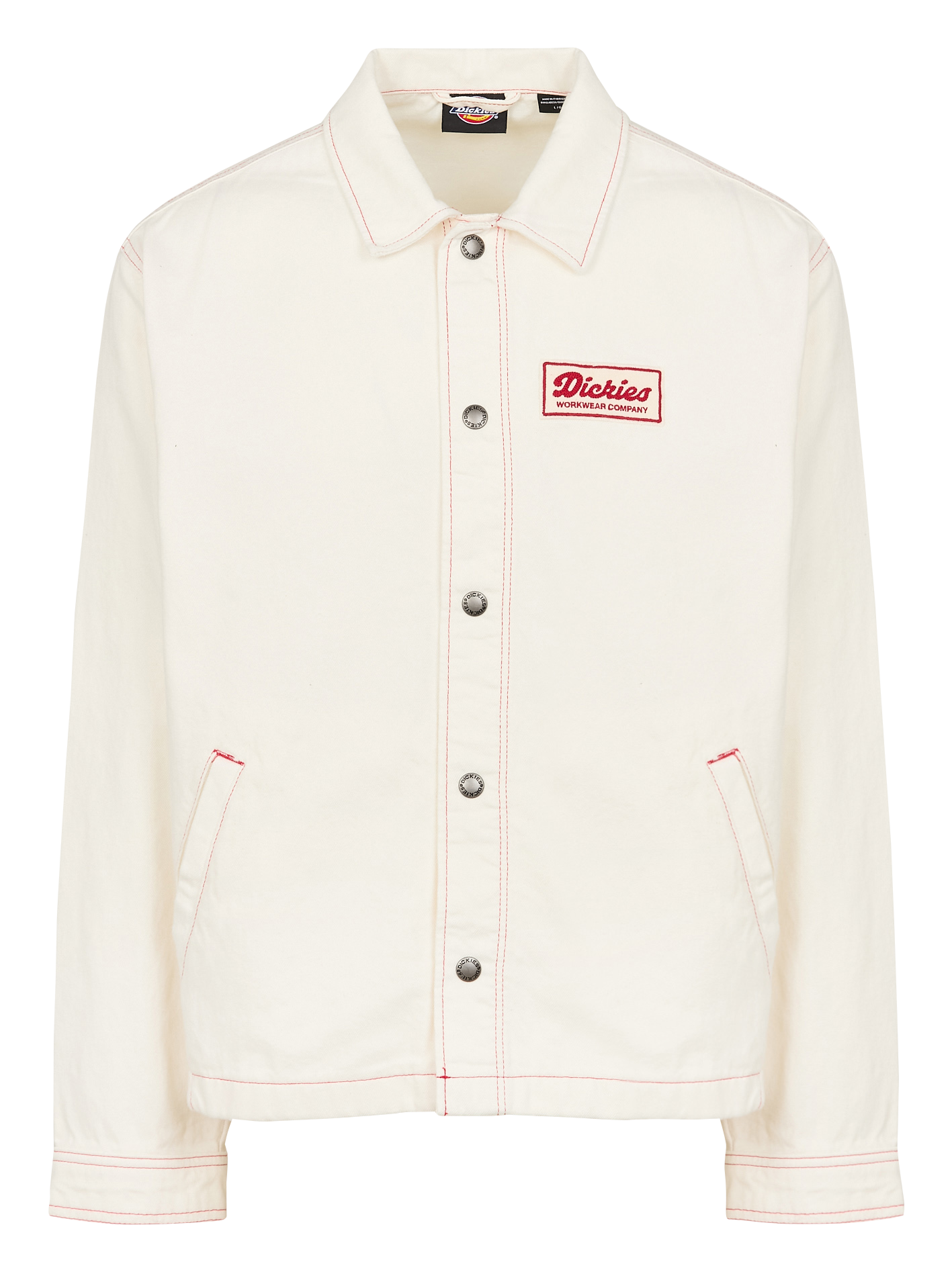 Denim jacket with contrast stitching DICKIES White