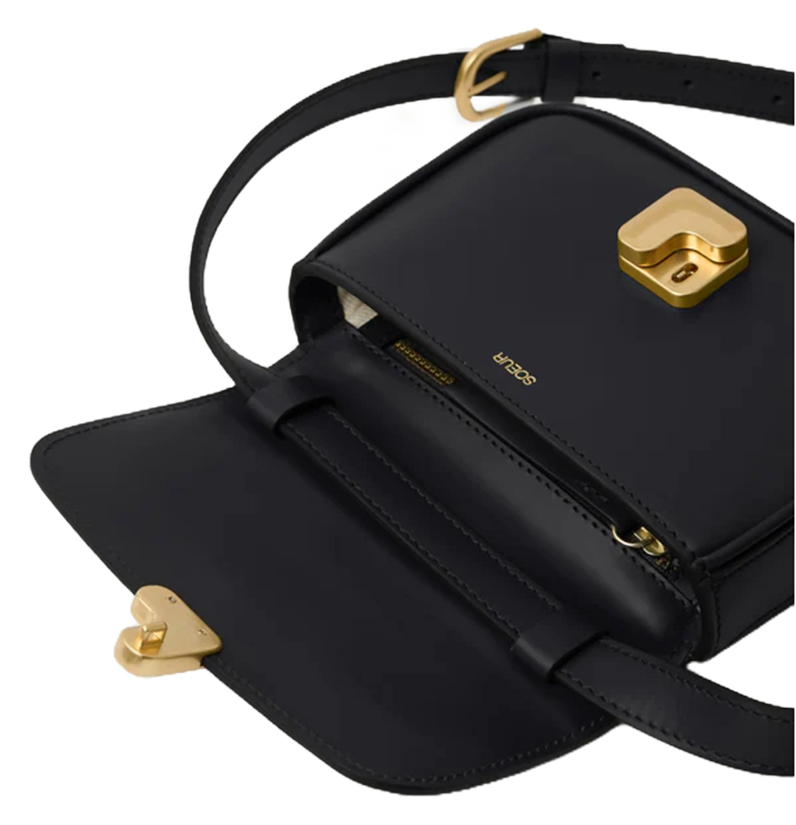 Brieftasche aus Leder SOEUR Schwarz