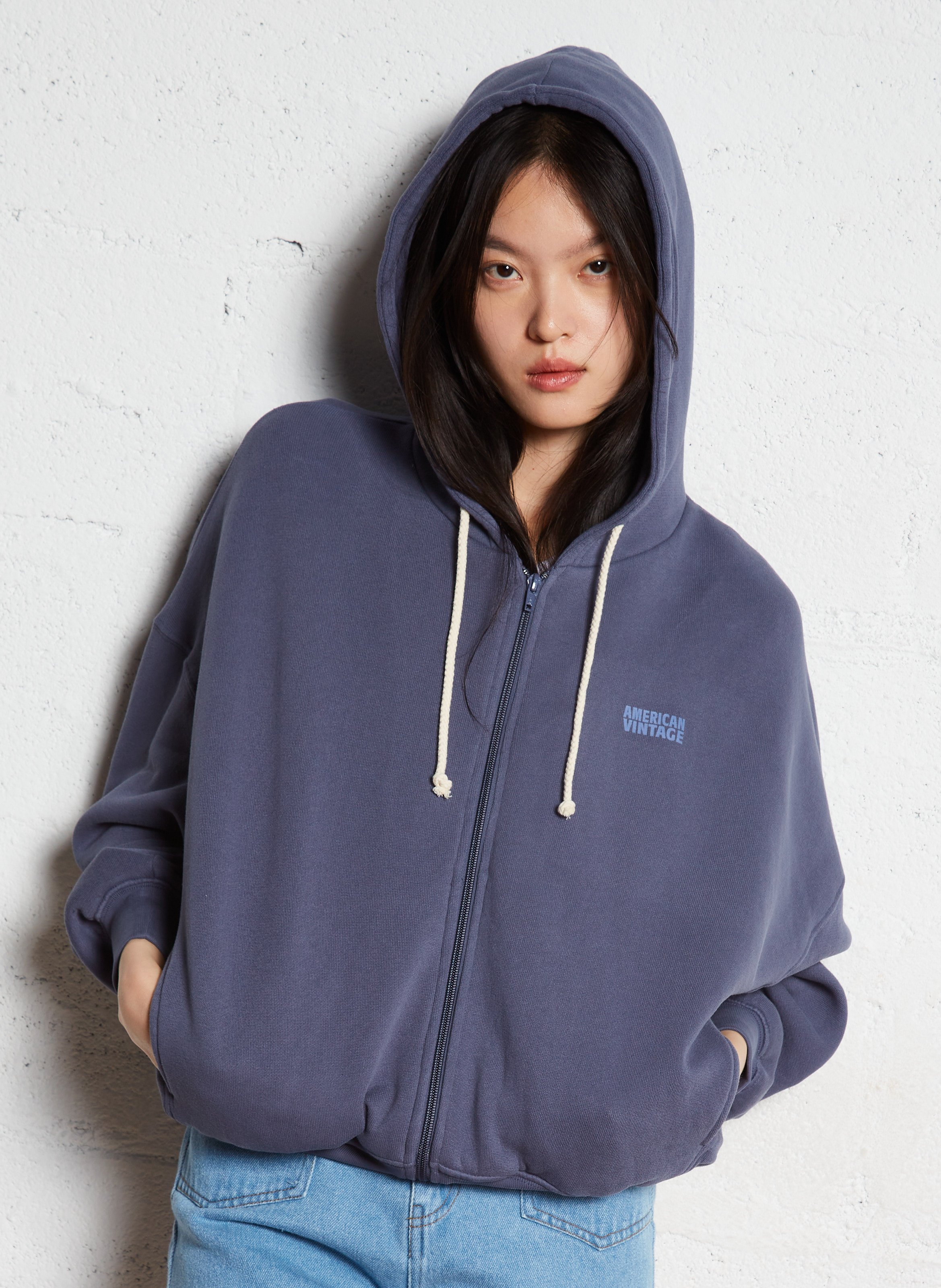 【美品】AMERI VINTAGE DENIM SWEAT OVER TOP Ameri（アメリ）の「DENIM SWEAT OVER TOP（スウェット）」 - WEAR