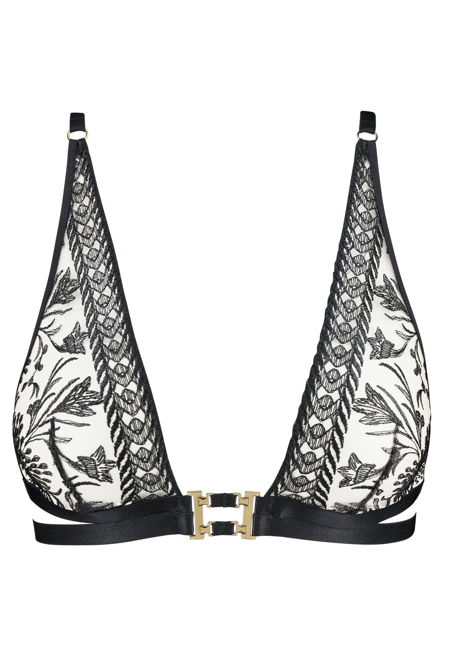 Soutien-gorge triangle bralette Magnetic spell Noir Aubade