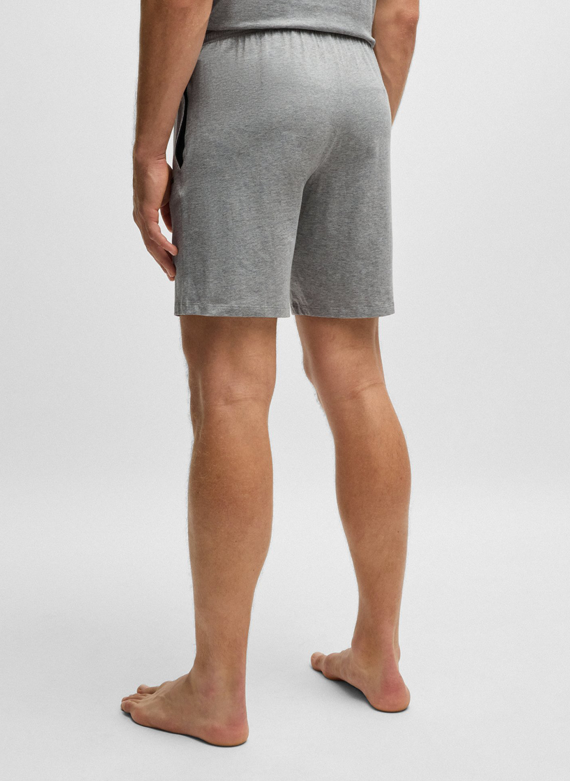 Cotton-blend pajama shorts BOSS Silver