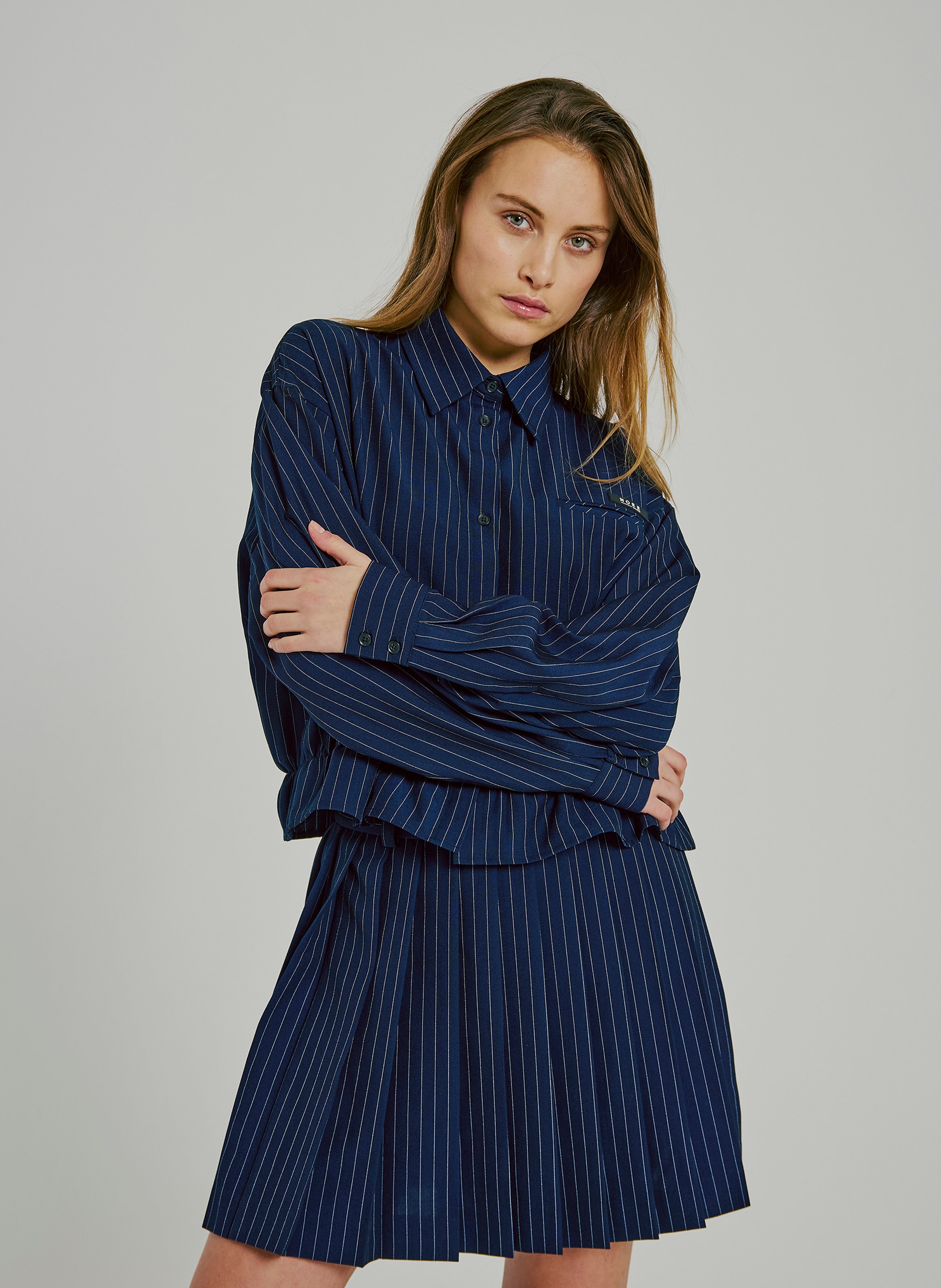 Short-sleeved striped shirt NORR Blue