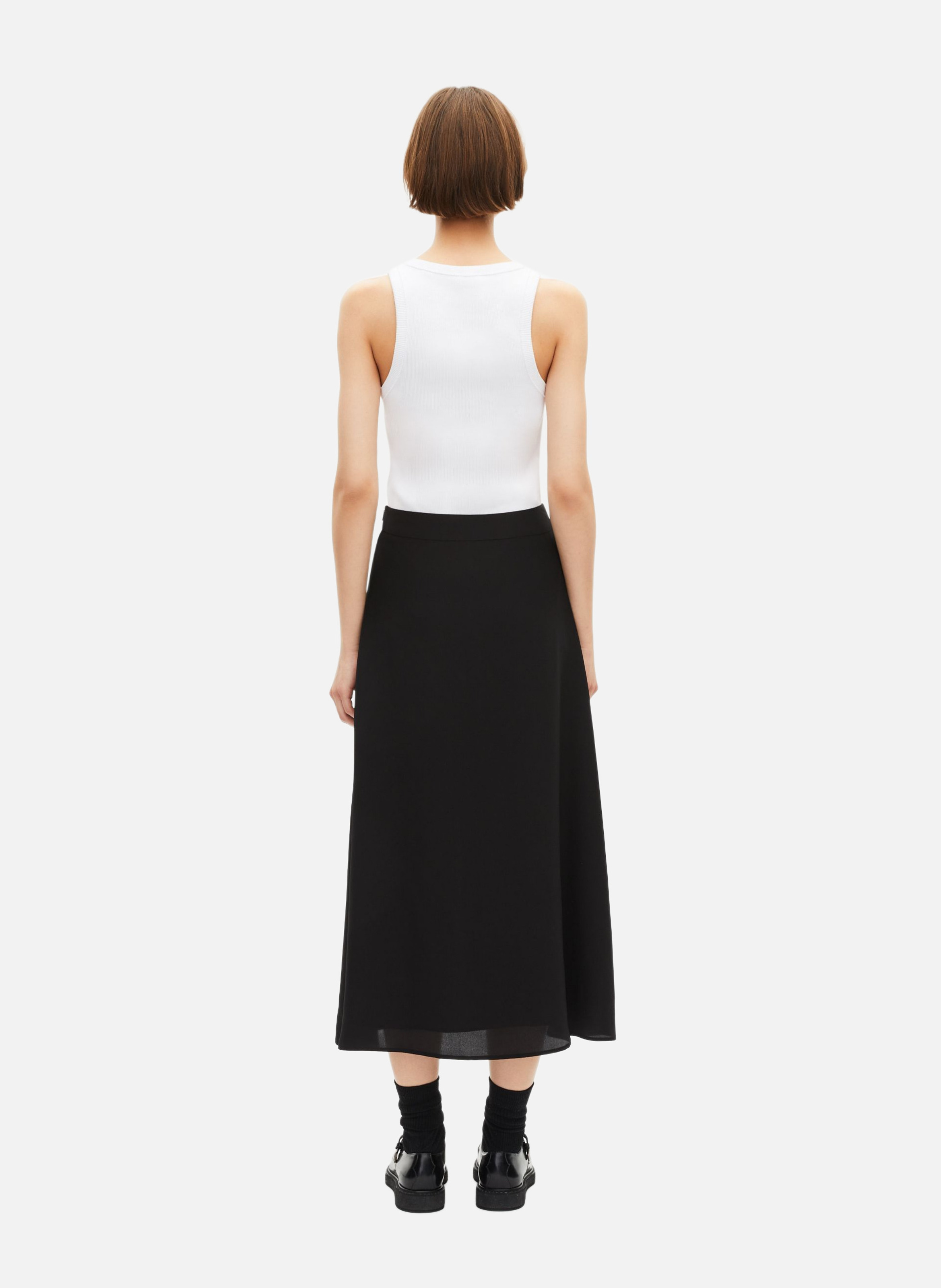 Long silk skirt THE KOOPLES Black