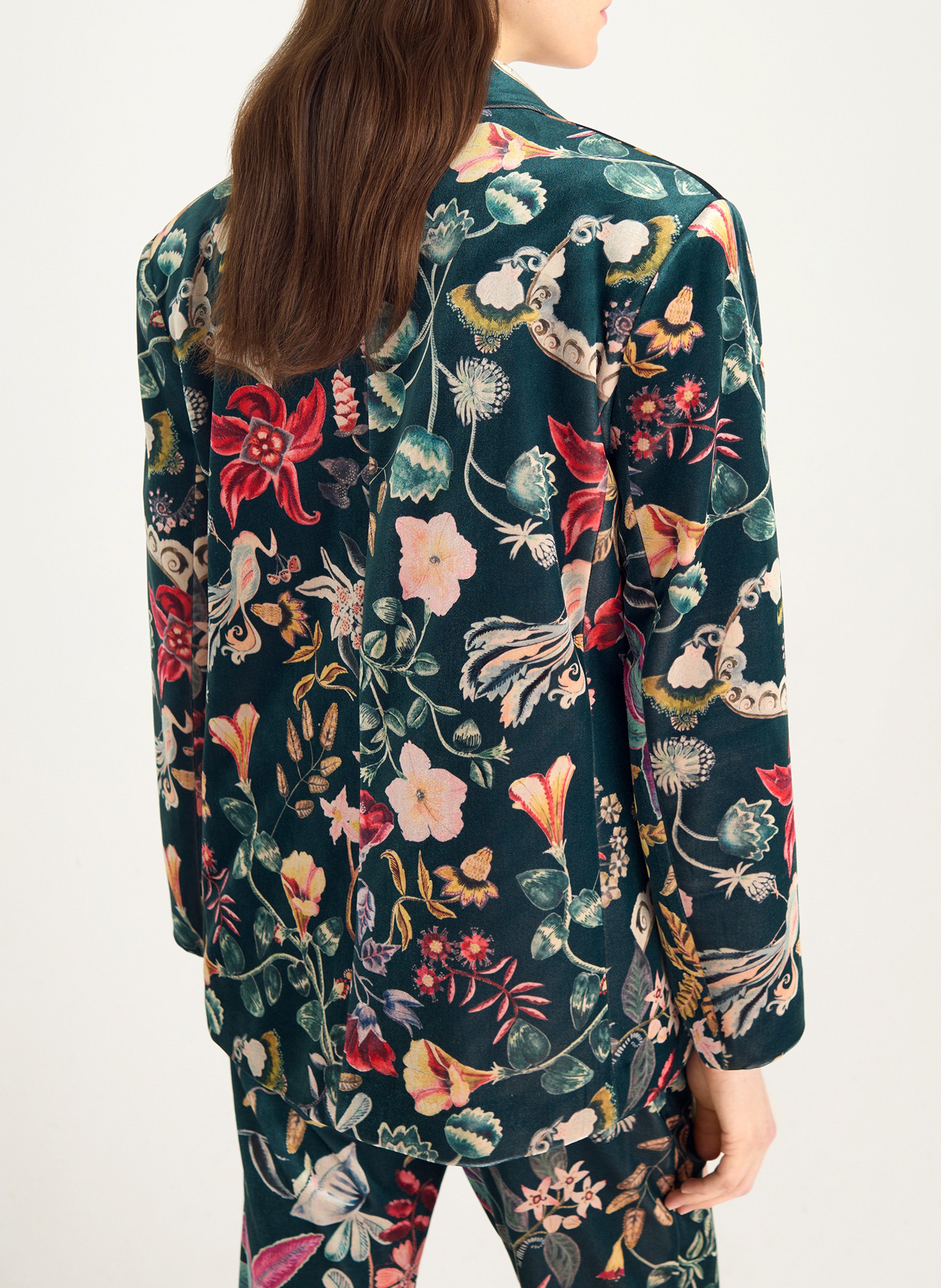 Veste de tailleur à imprimé floral COTELAC Vert