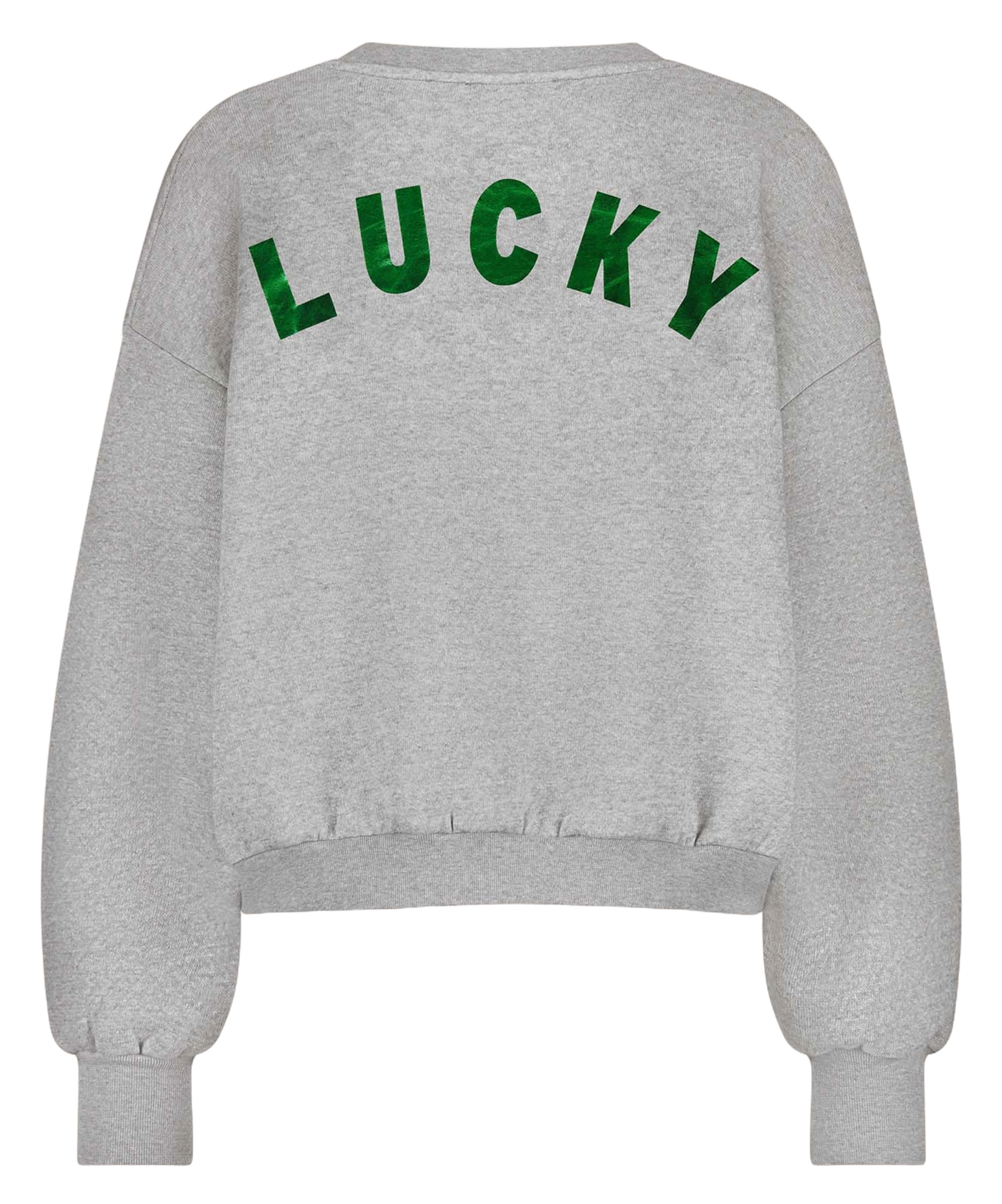 Oversized trui met zeefdruk op de rug BY BAR Grijs