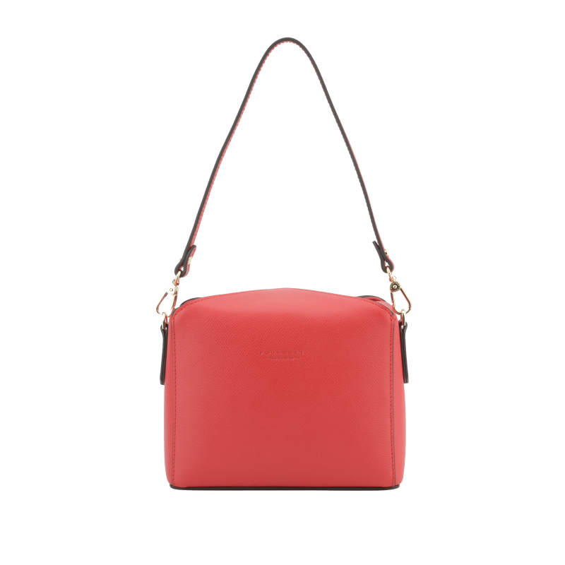 Sac porté travers - cuir de vachette POURCHET Rouge