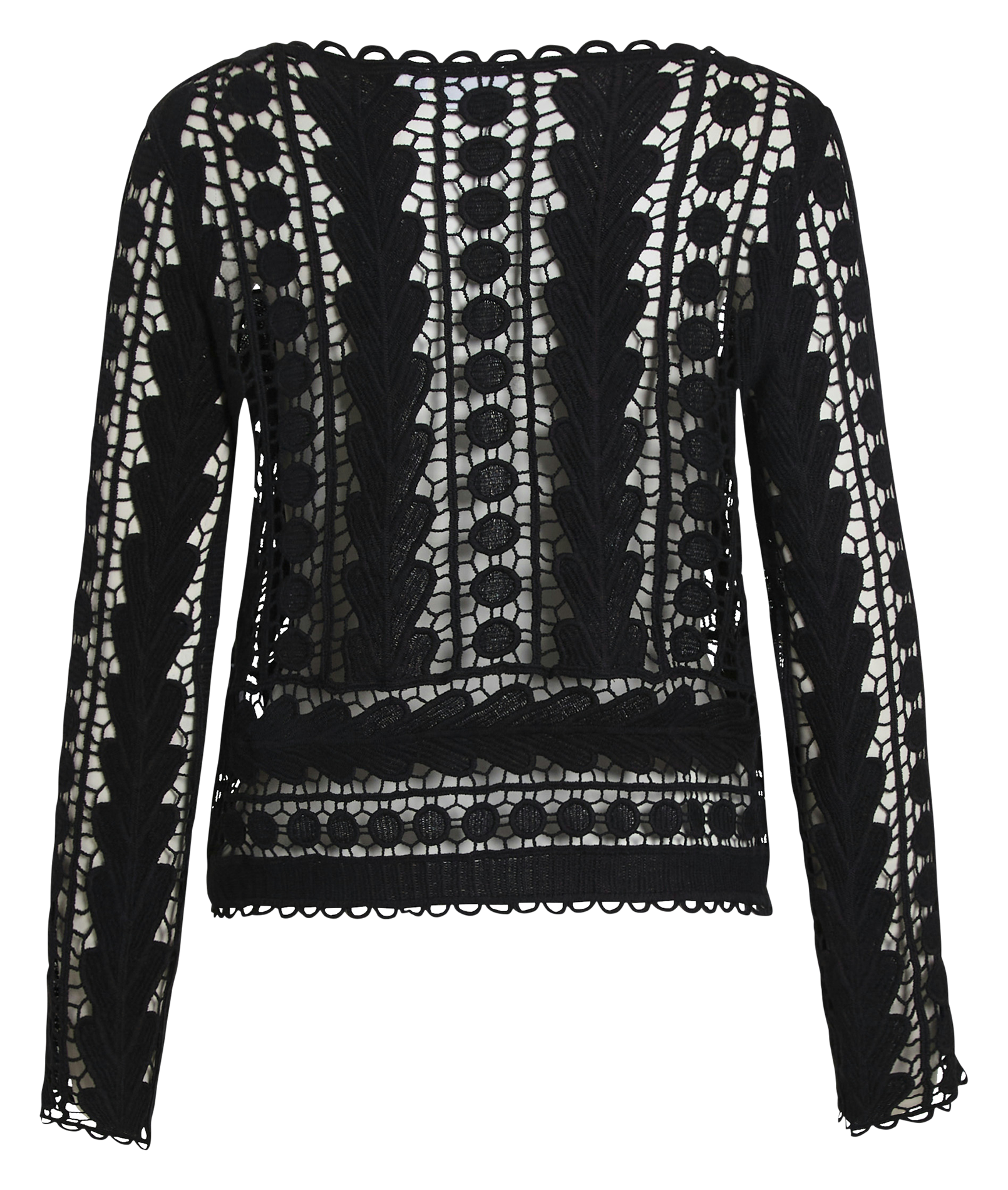 Long-sleeve lace top VILA Black