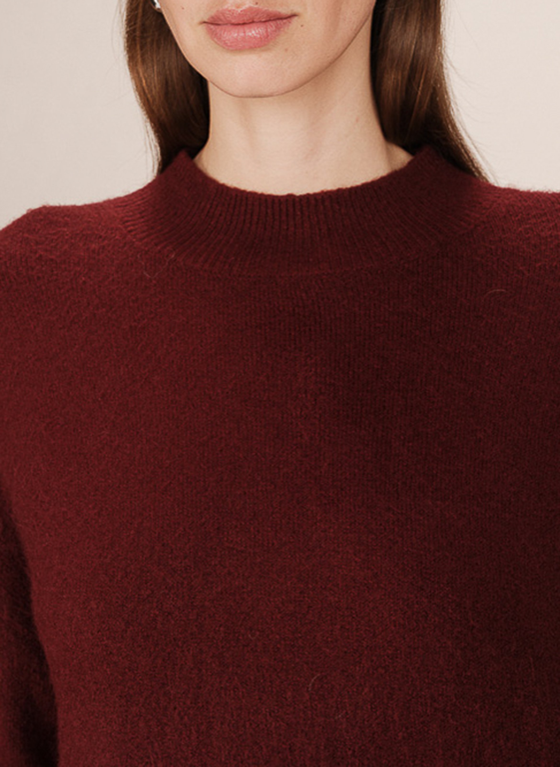 Pull col cheminé GRACE ET MILA Rouge