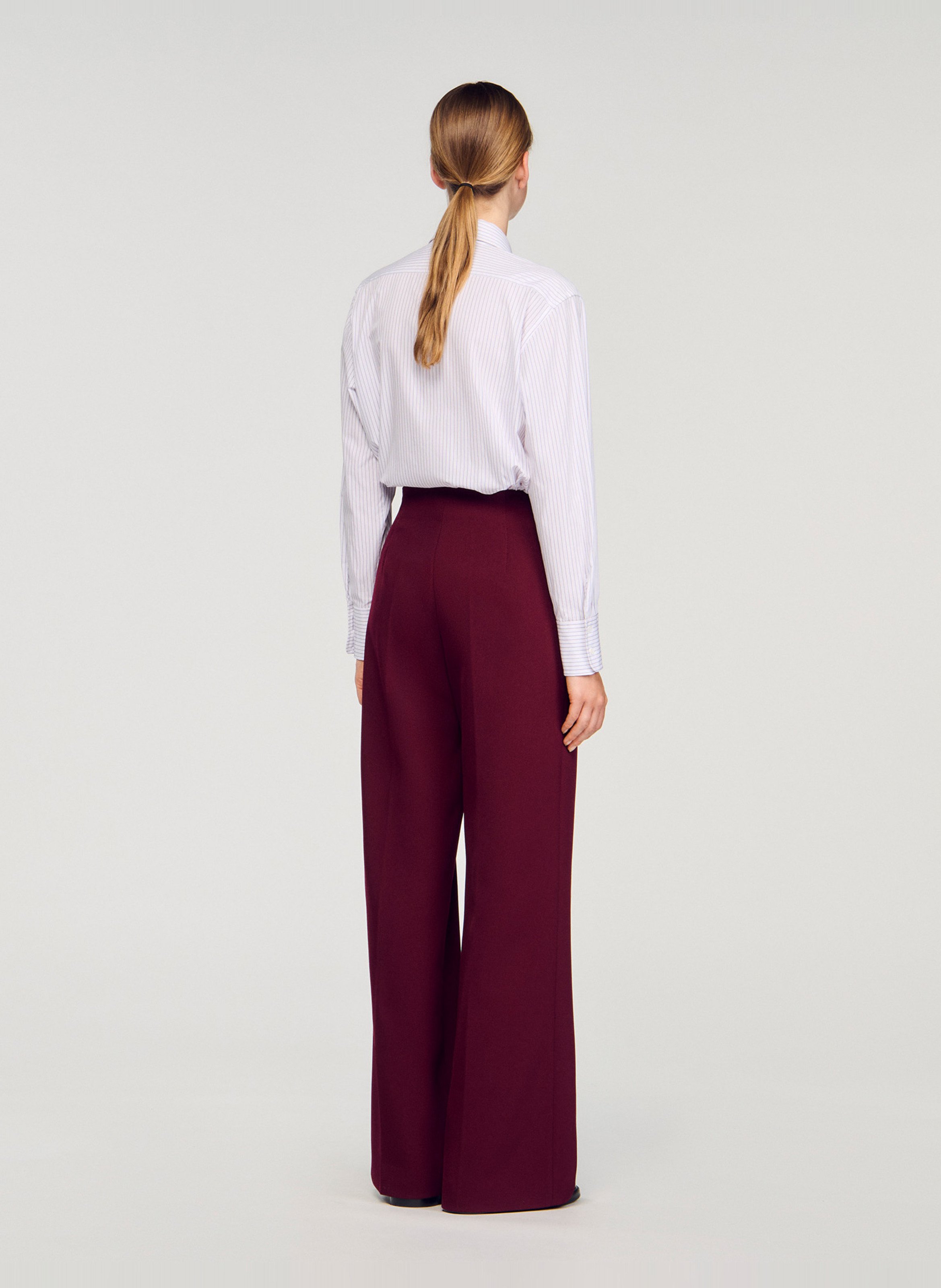 Wide trousers SANDRO Red