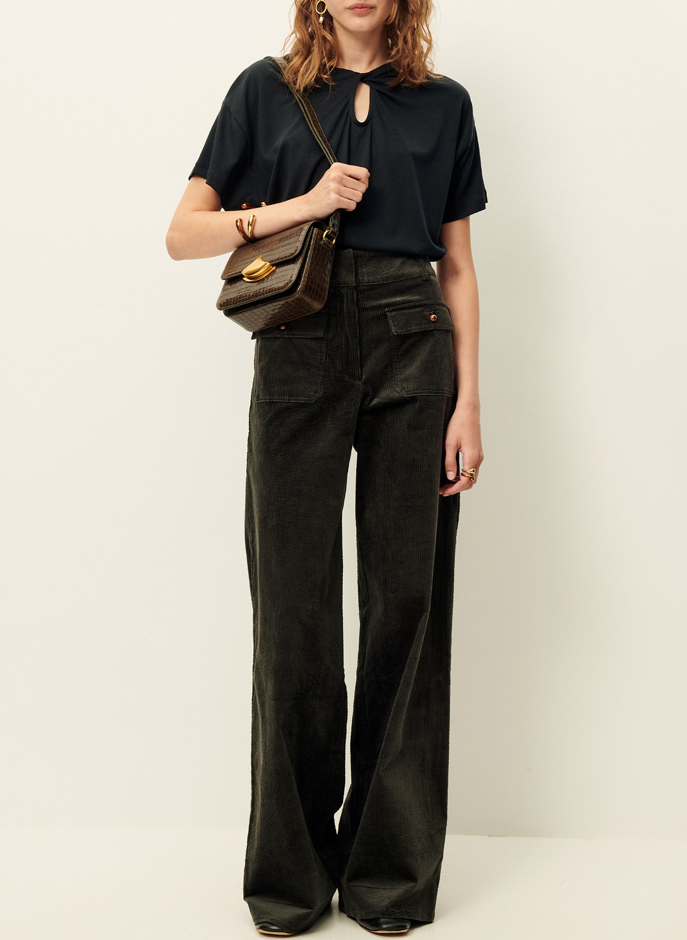 Tee-shirt manches courtes twisté SESSUN Noir