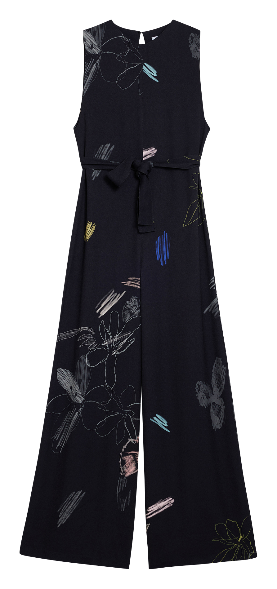 Combinaison large imprimé fleurs DESIGUAL Noir