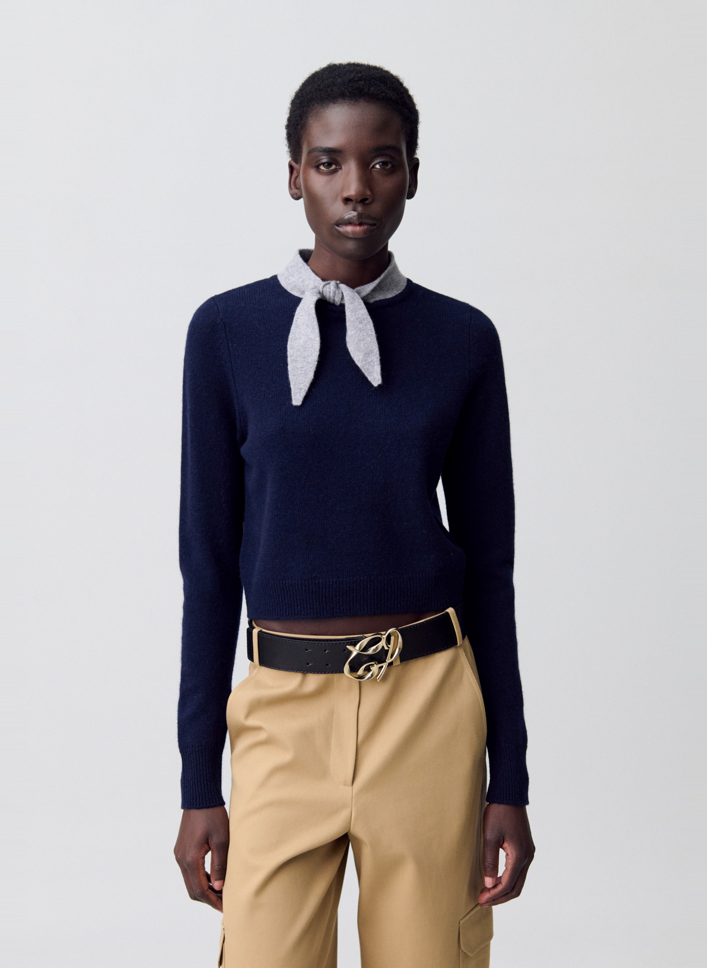 Pull col foulard en laine mélangée CLAUDIE PIERLOT Multicolore