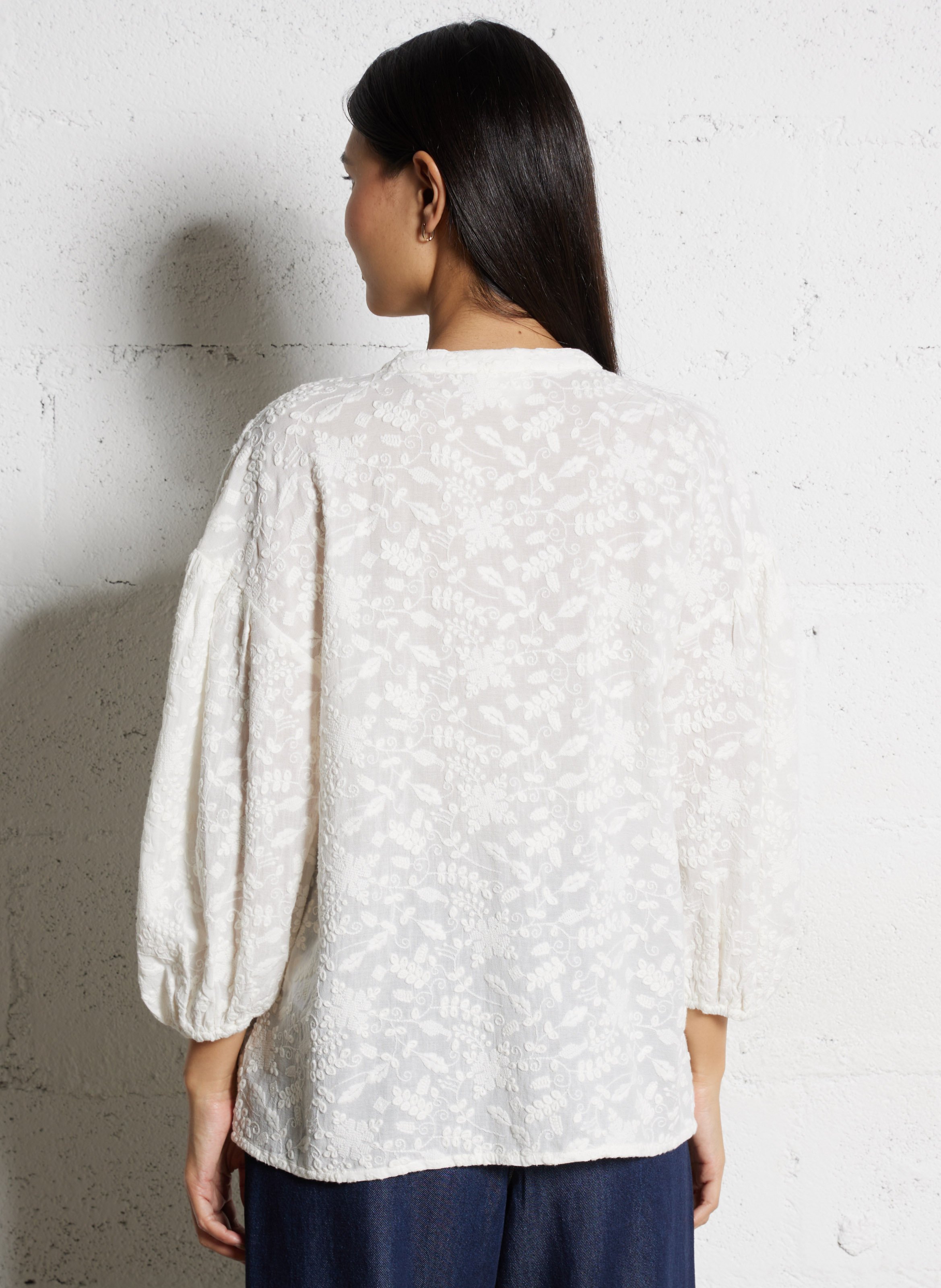 Loose-fit shirt with mandarin collar MAISON 123 Beige