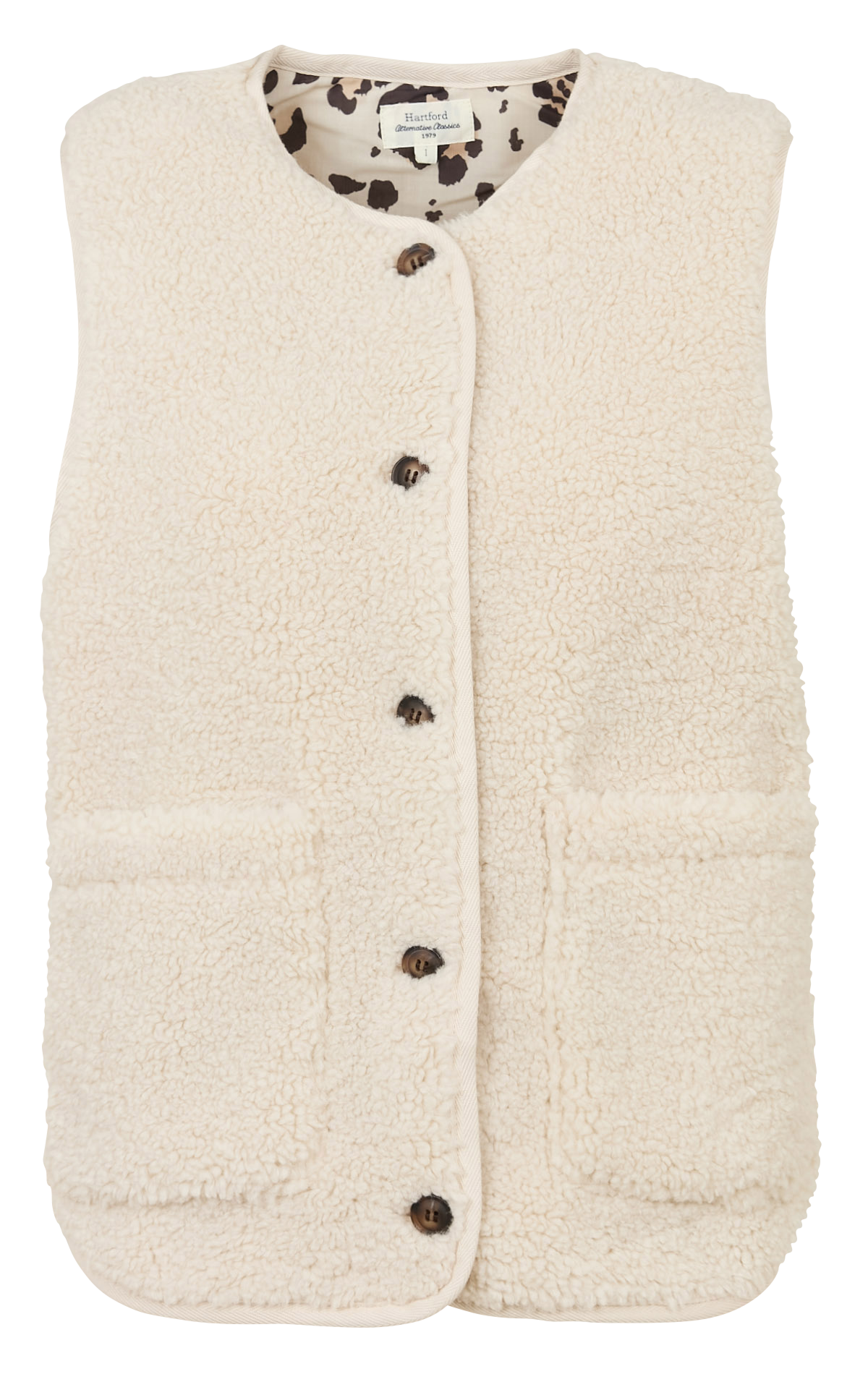 Veste sherpa à col rond HARTFORD Multicolore