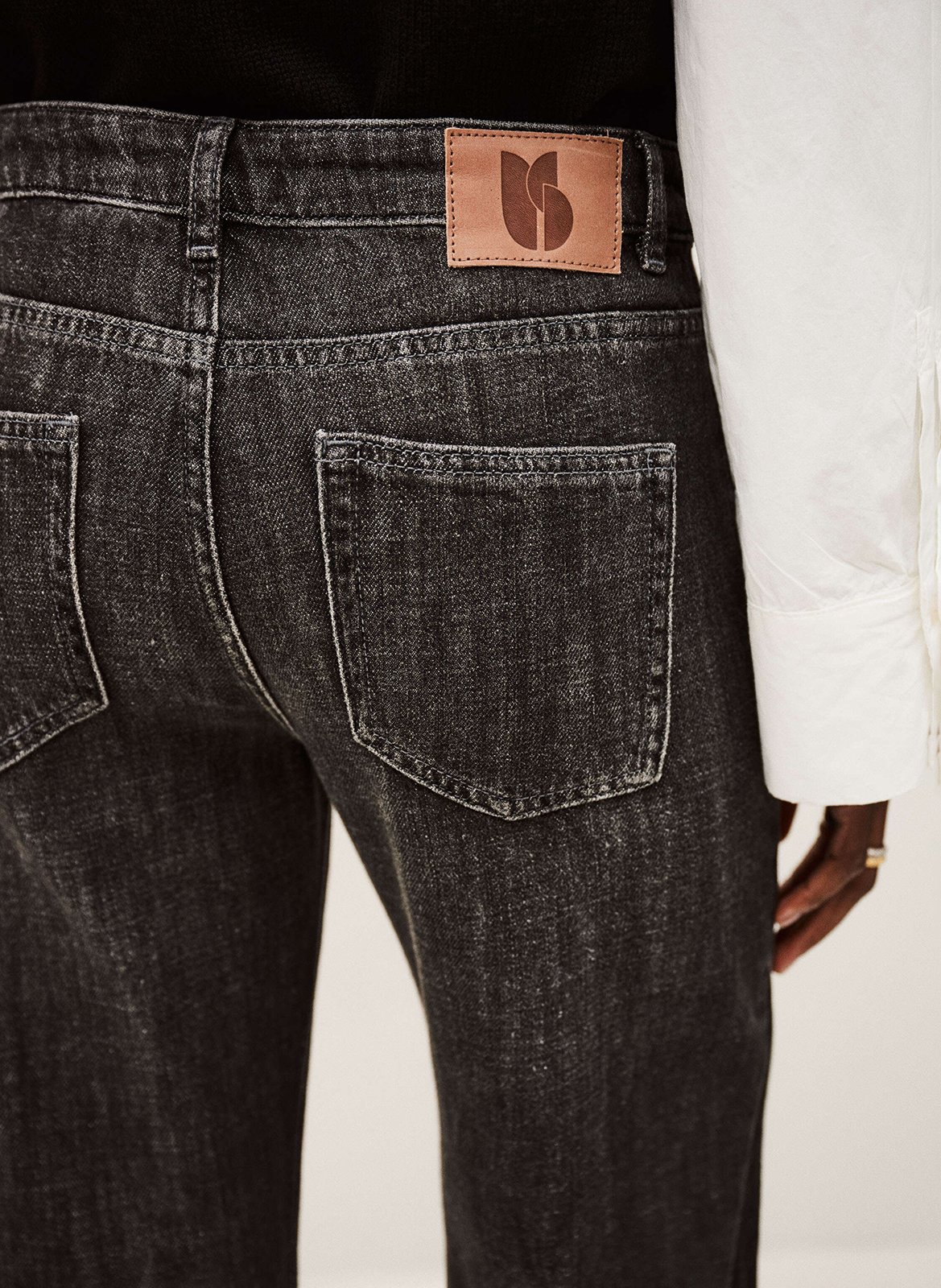 Jean flare en coton bio BA&SH Noir