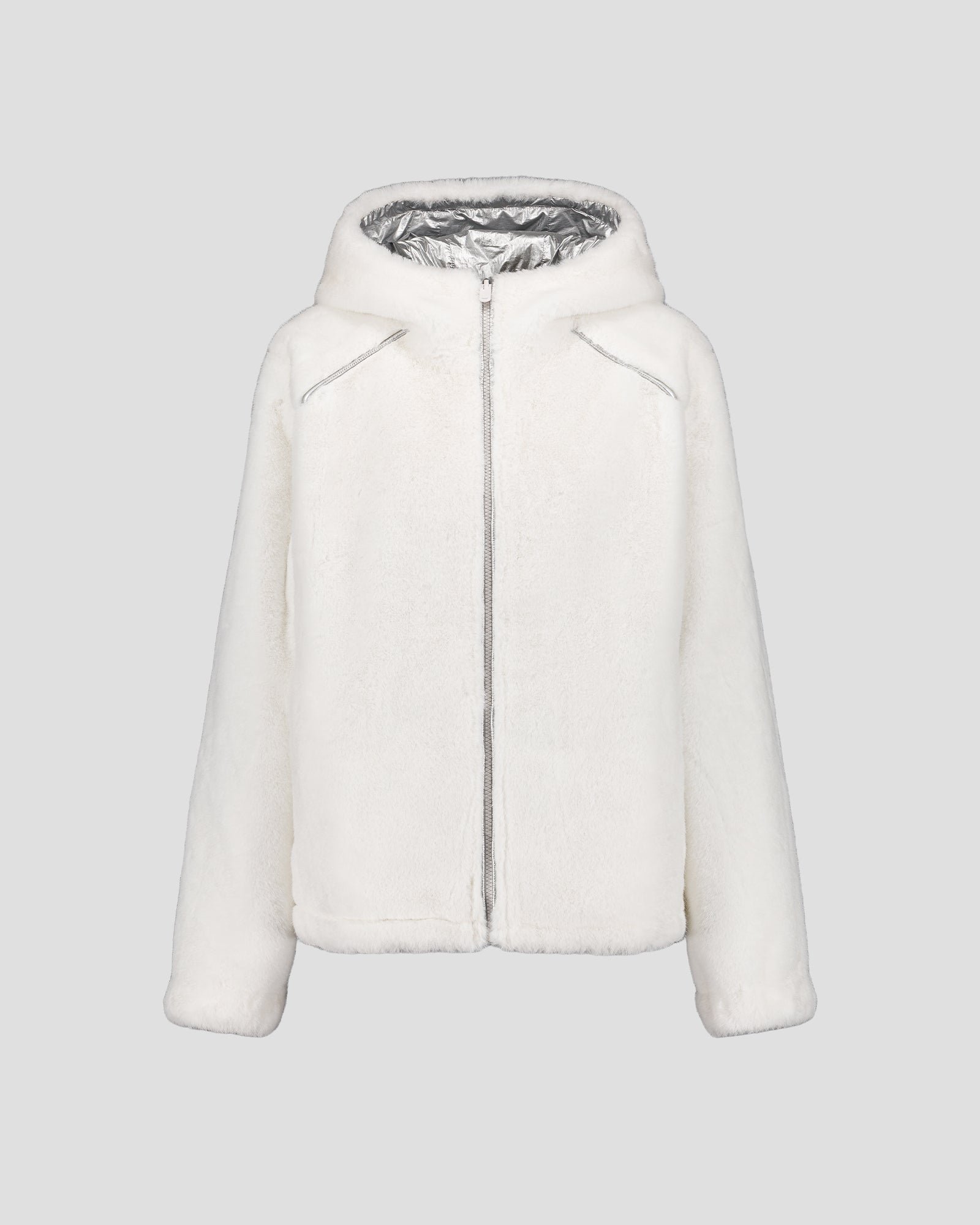 Zora faux fur puffer jacket JOTT White