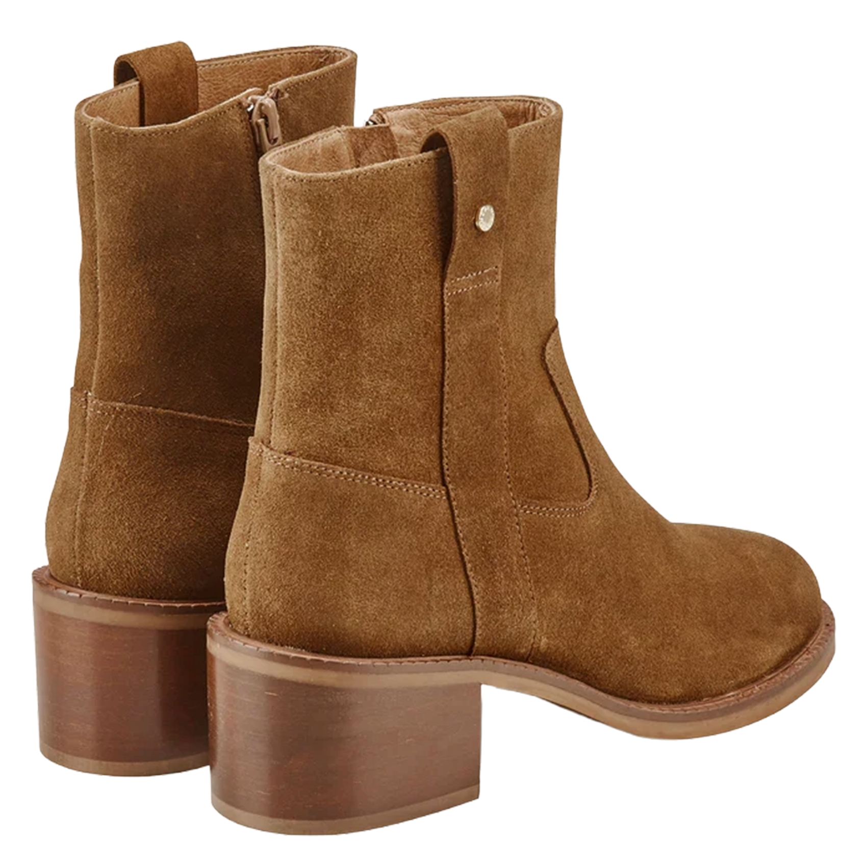 Enkellaarzen van veloursleer COSMOPARIS Bruin