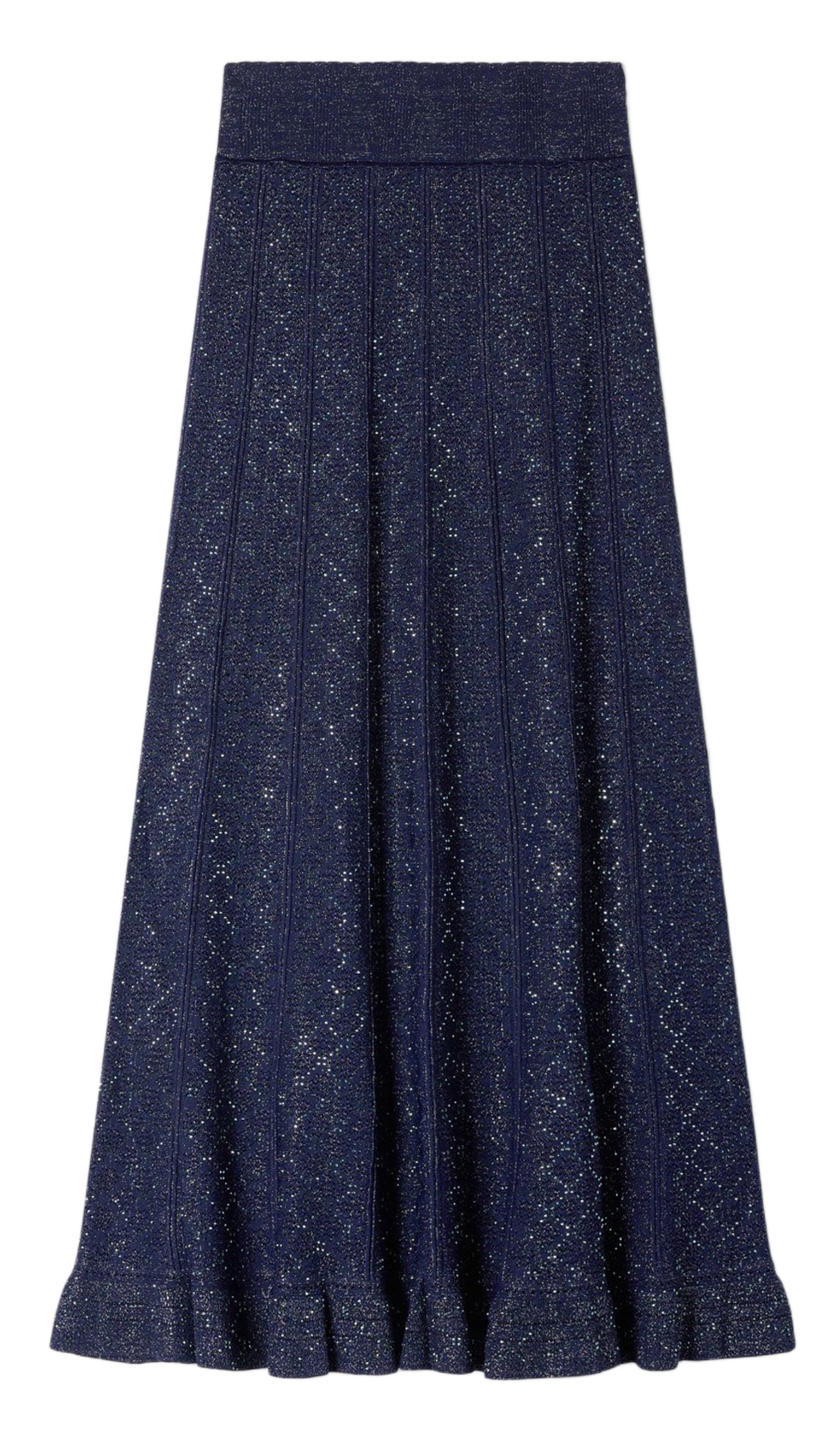 Jupe longue à paillettes SANDRO Bleu