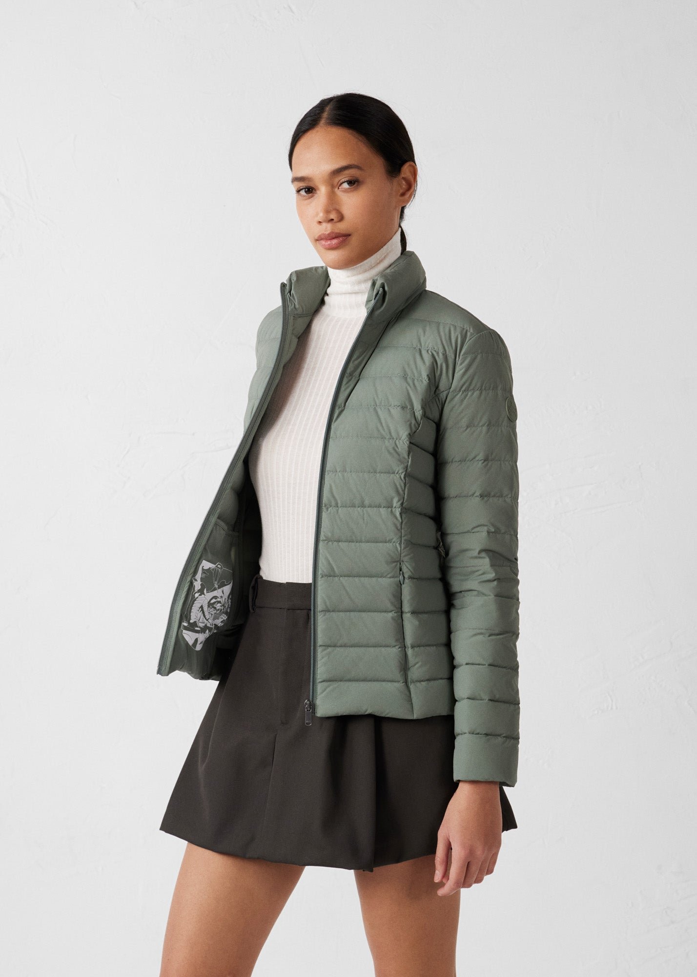 Lightweight stretch down jacket Maia JOTT Green