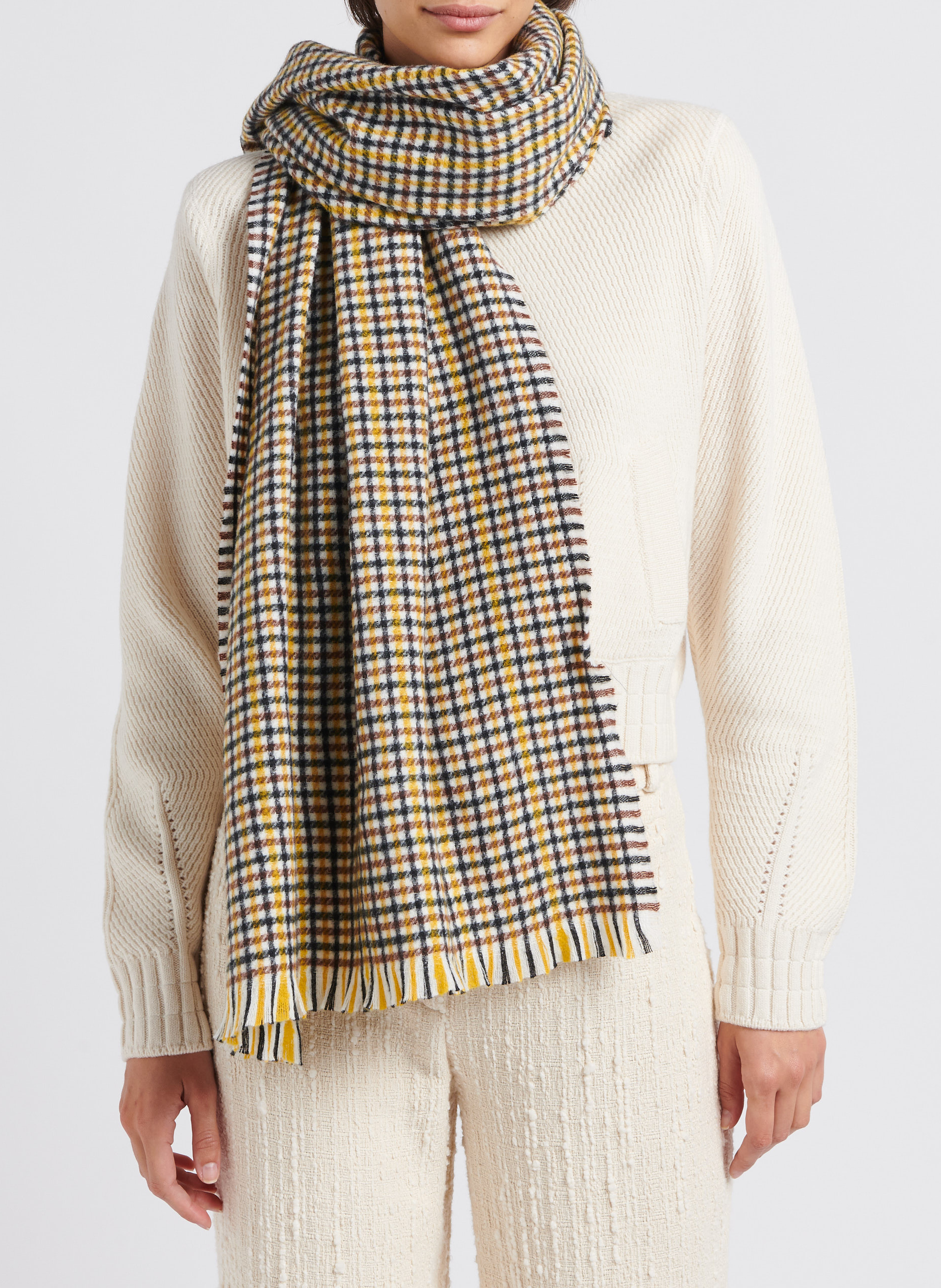 Printed scarf VILA Yellow