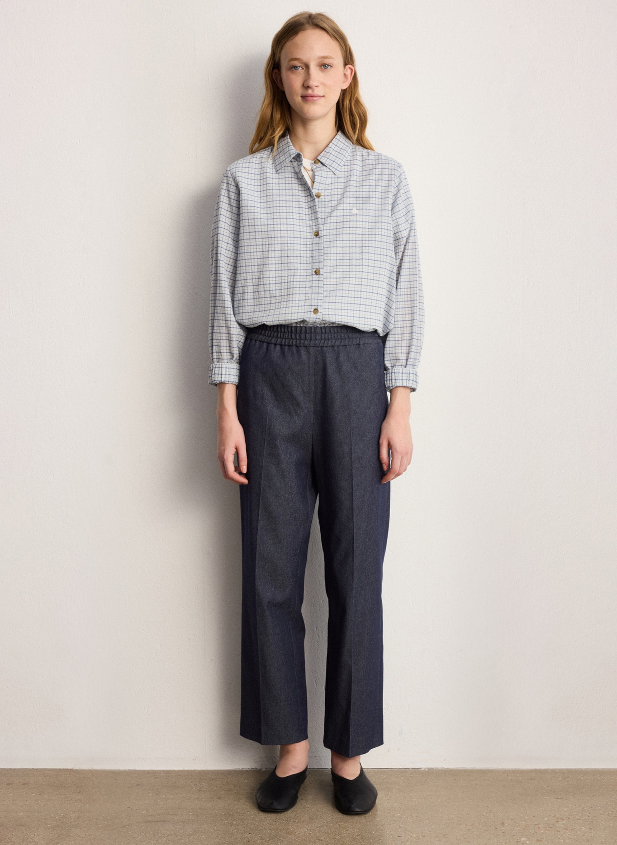 Bobhoedje - katoenblend PABLO Blauw