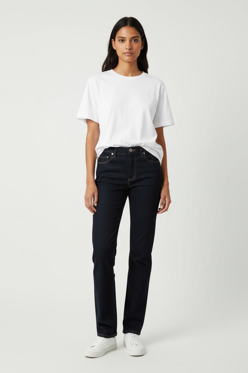 Cropped slim jeans with studs ACNE STUDIOS - Seconde Main Blue