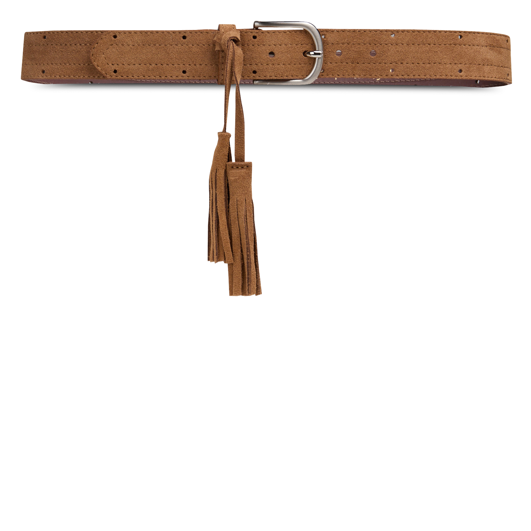 Wildledergürtel mit Quasten LA FEE MARABOUTEE Braun