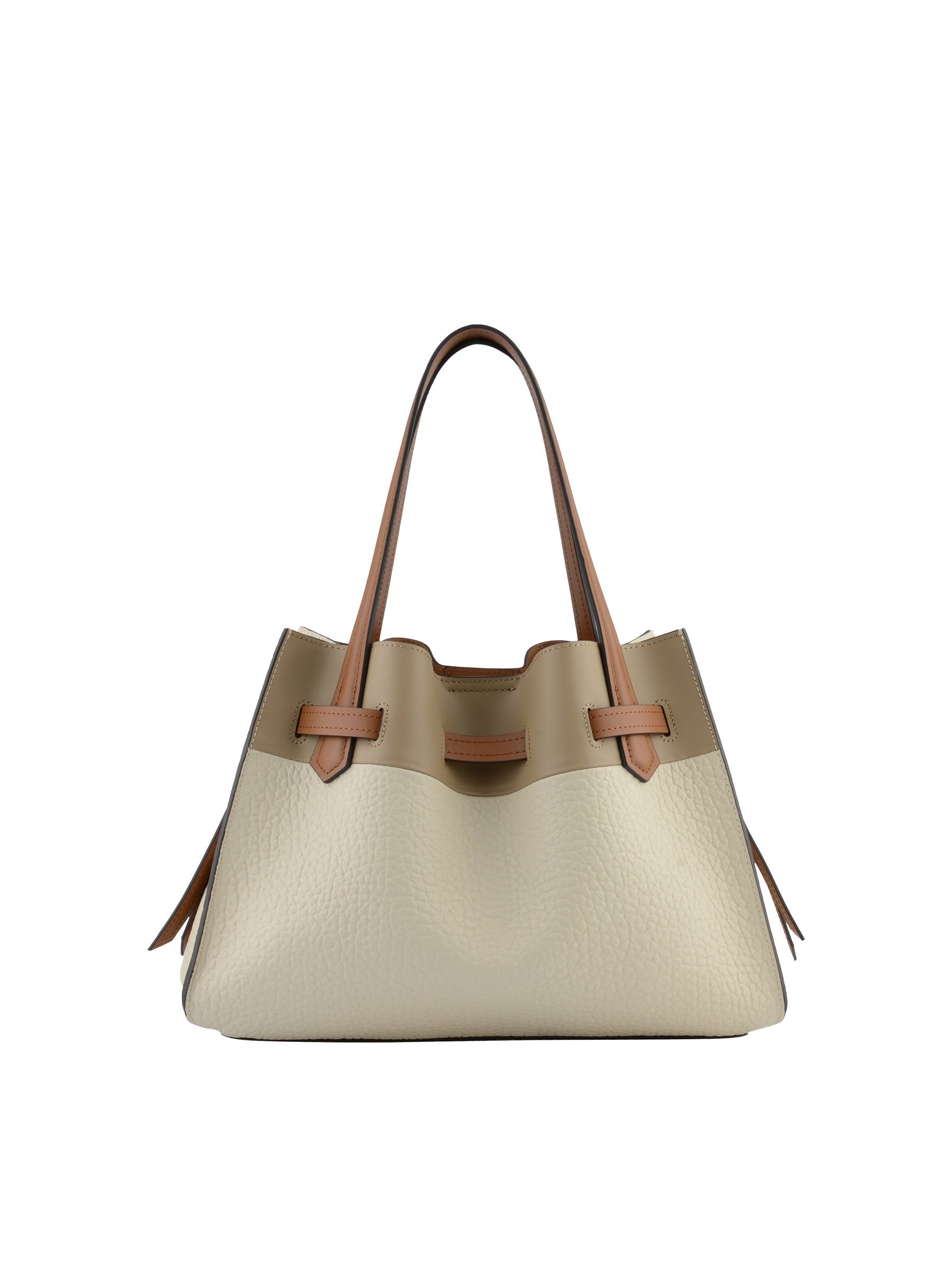 Calfskin leather handbag POURCHET Multicolored