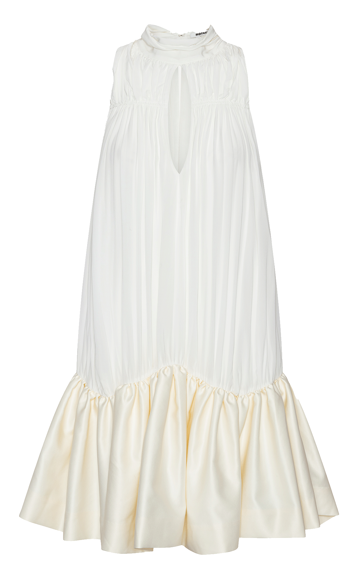 Weit geschnittenes Kurzkleid ROTATE Weiss