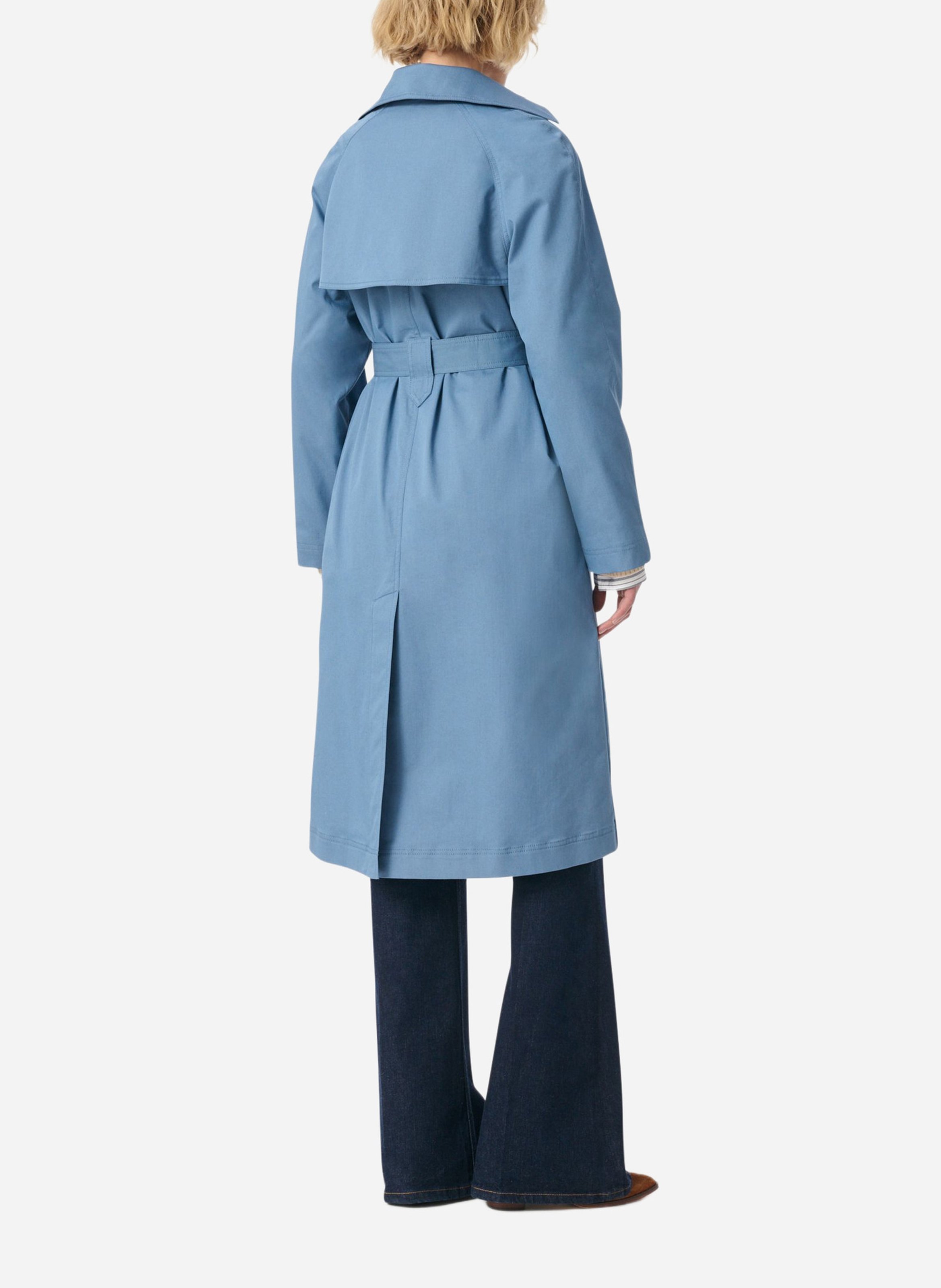 Cotton-blend trench coat VANESSA BRUNO Blue
