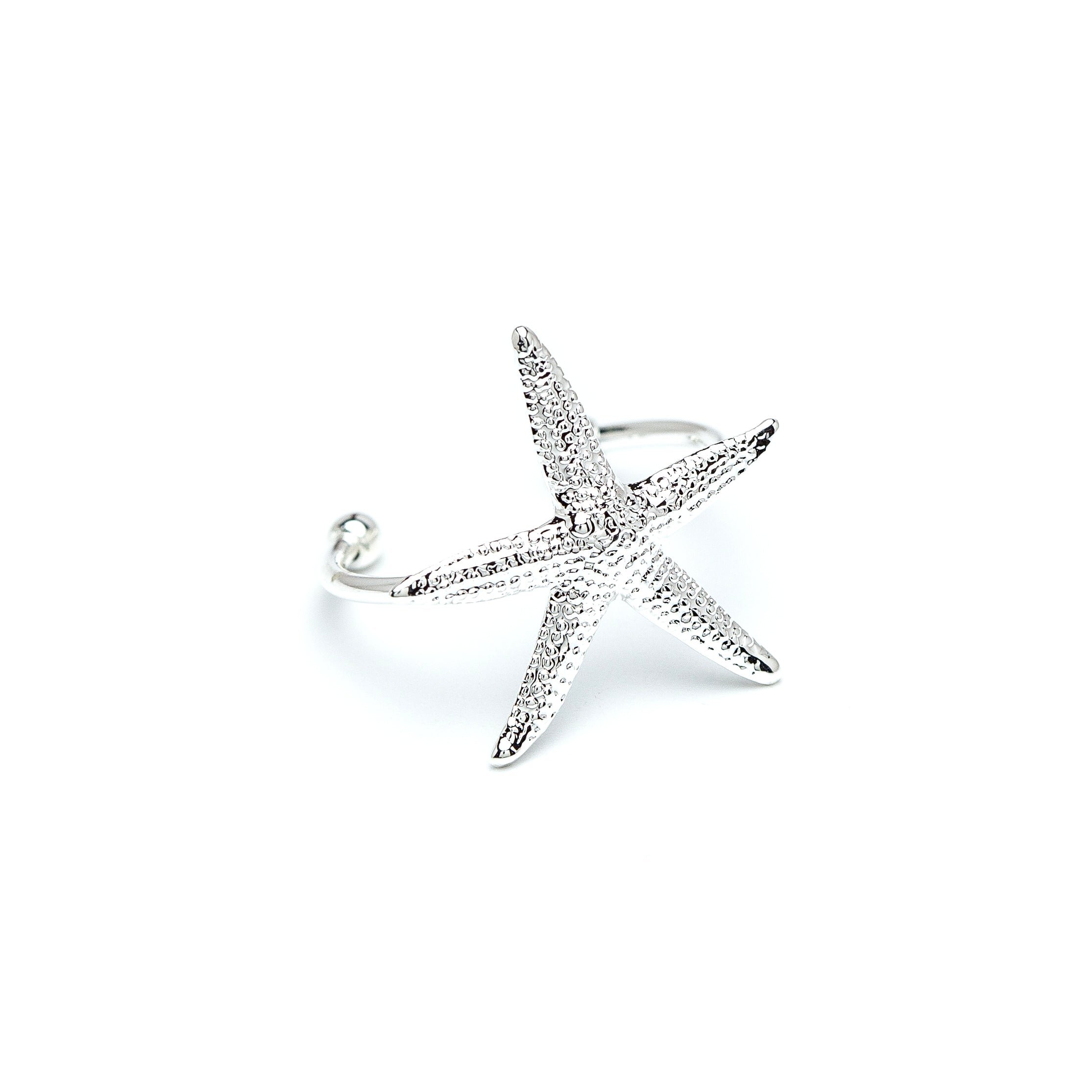 Silver-plated star ring MONSIEUR SIMONE