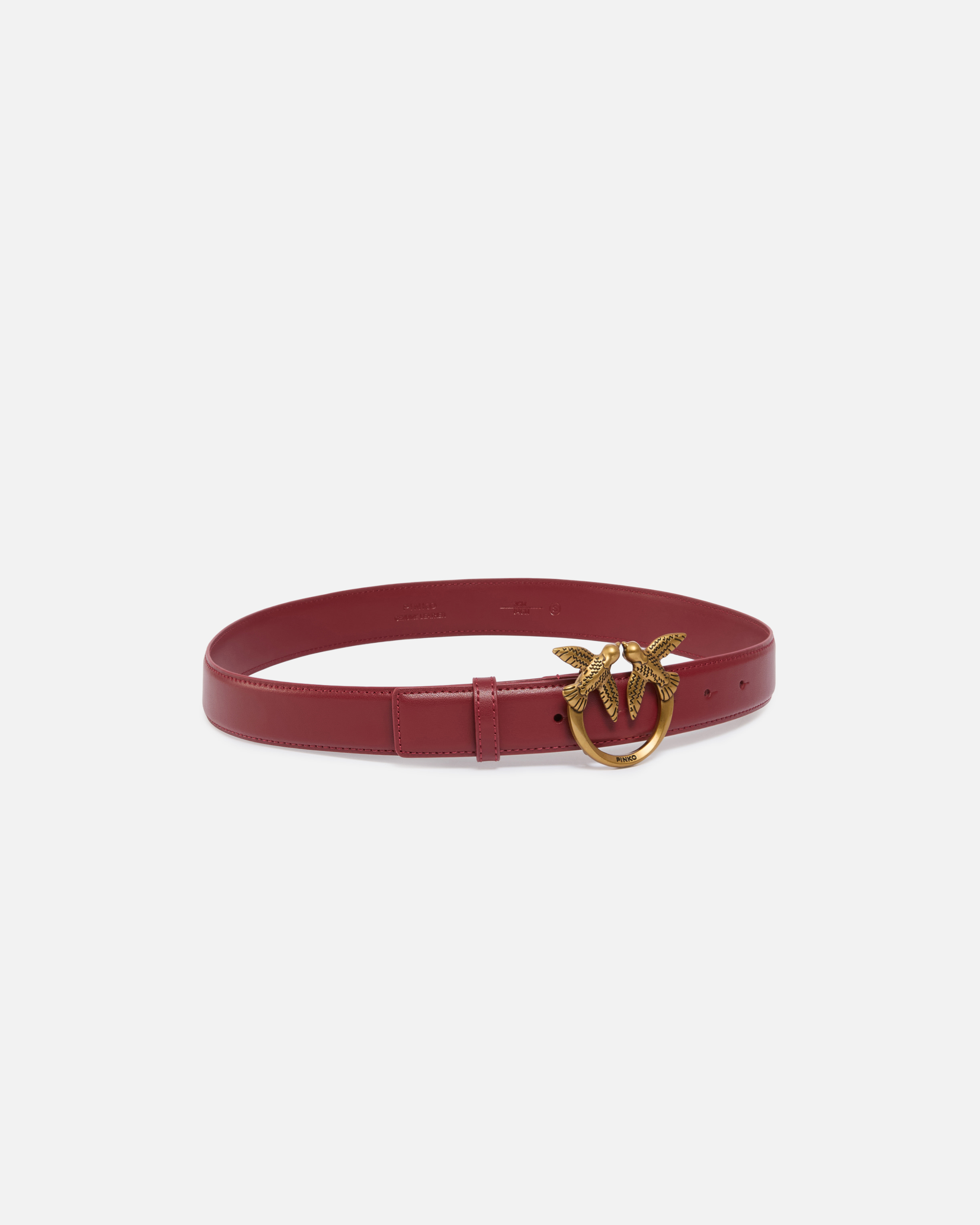 Love birds leather belt 3cm PINKO Red