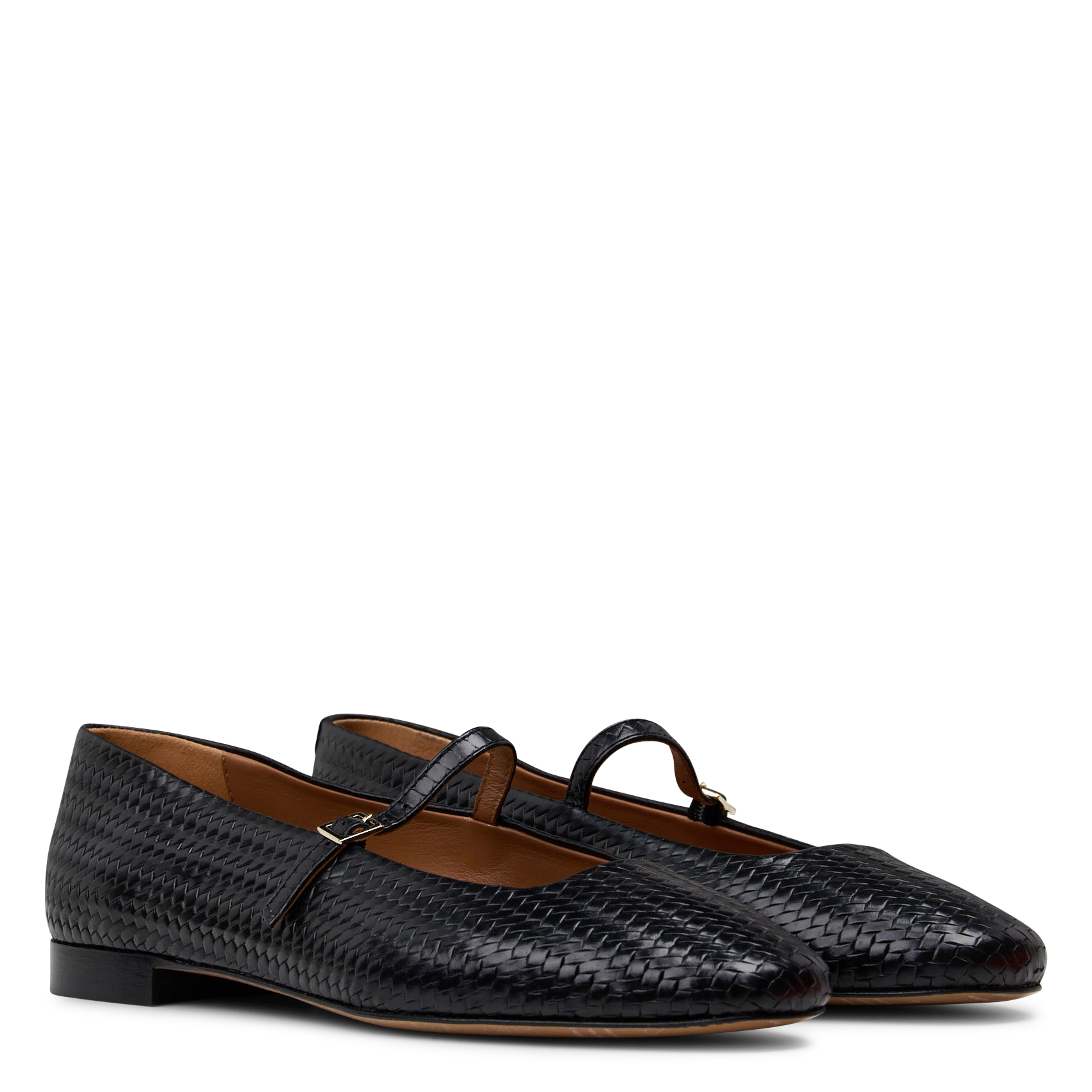 Leopard suede leather ballerina flats BOBBIES Black