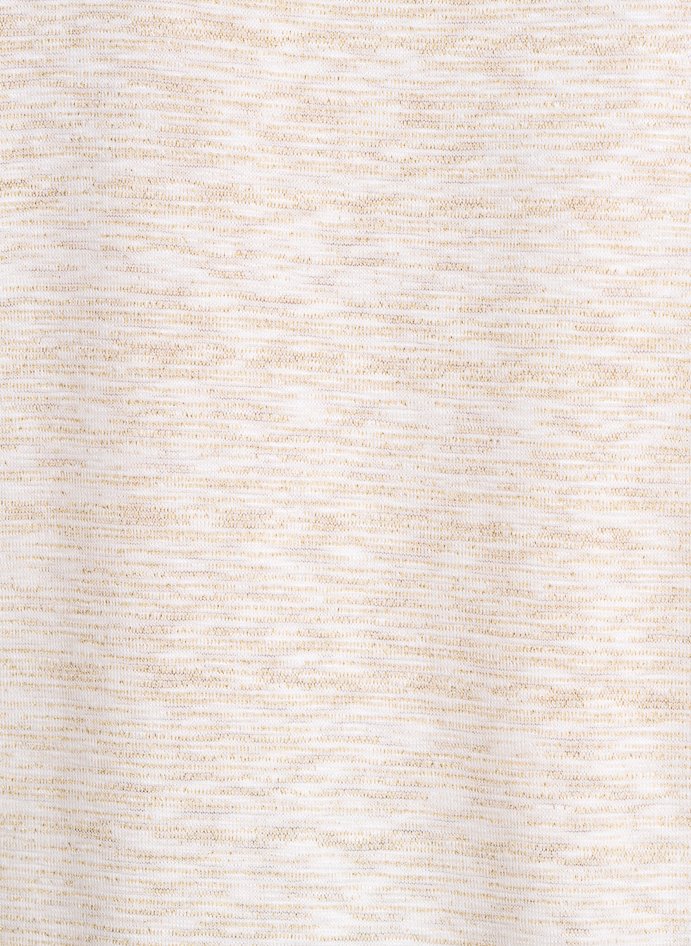 Short-sleeved V-neck sequined T-shirt LA FEE MARABOUTEE White