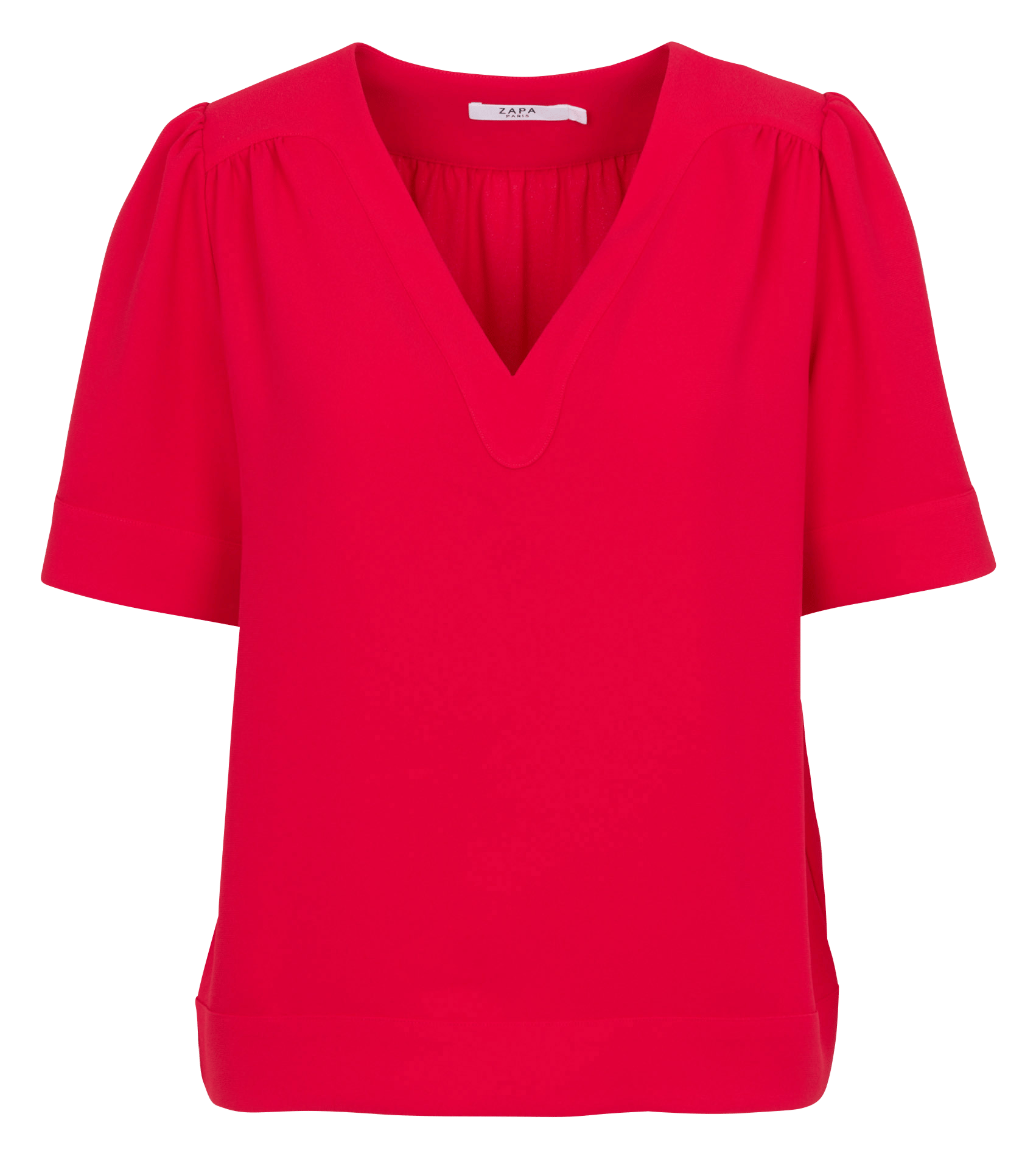 Oversized top met V-hals ZAPA Rood