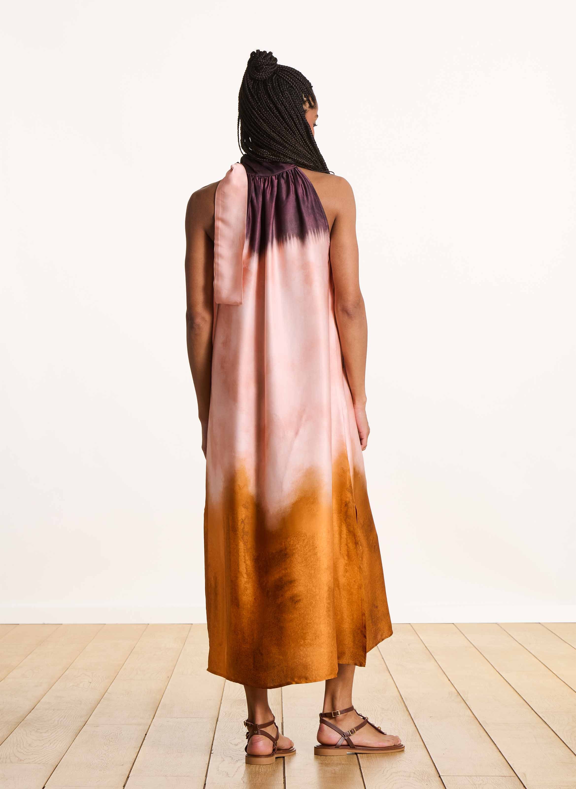 Robe midi tie and dye LA FEE MARABOUTEE Rose