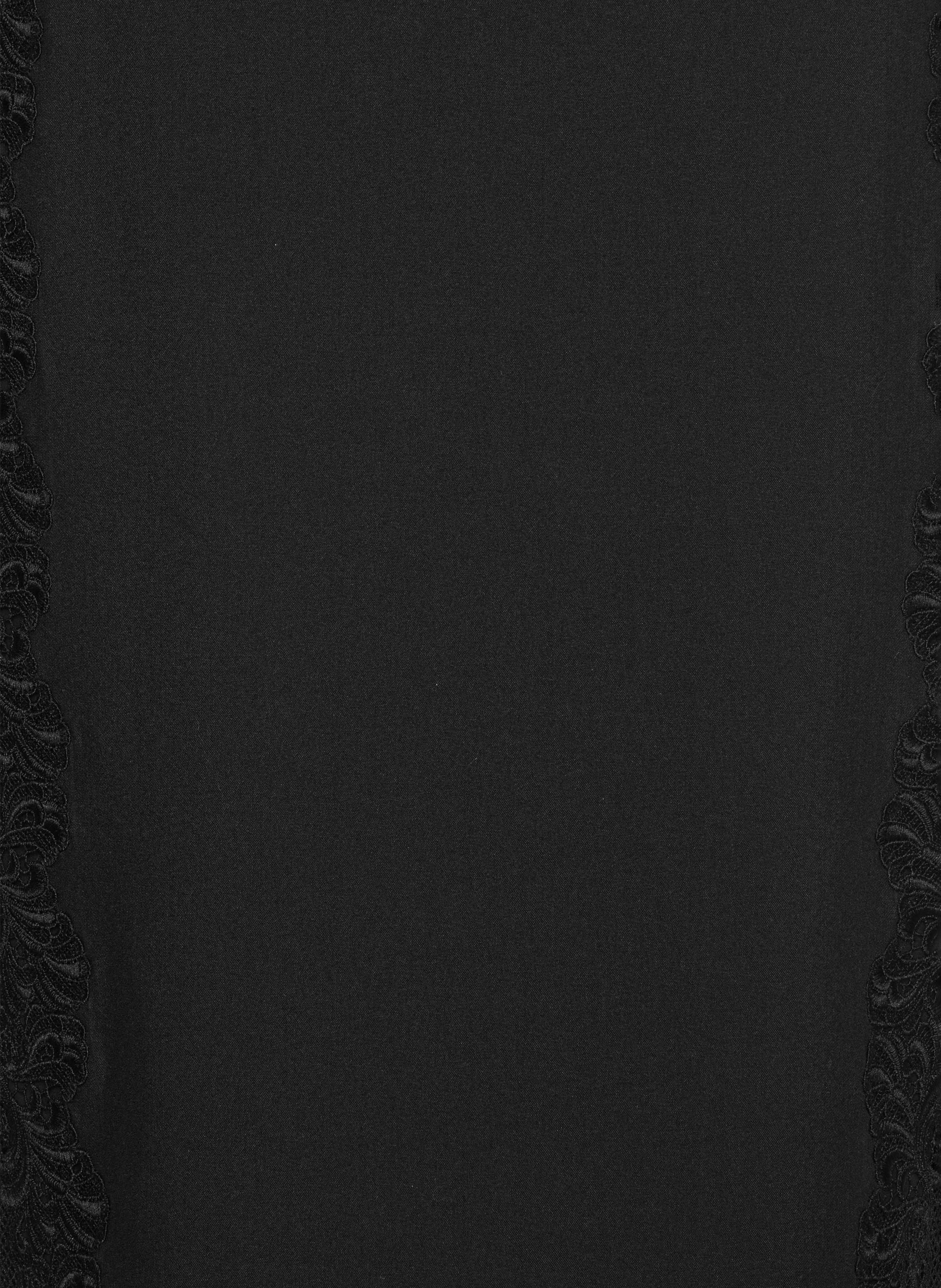 Midi pencil skirt with lace ROTATE Black