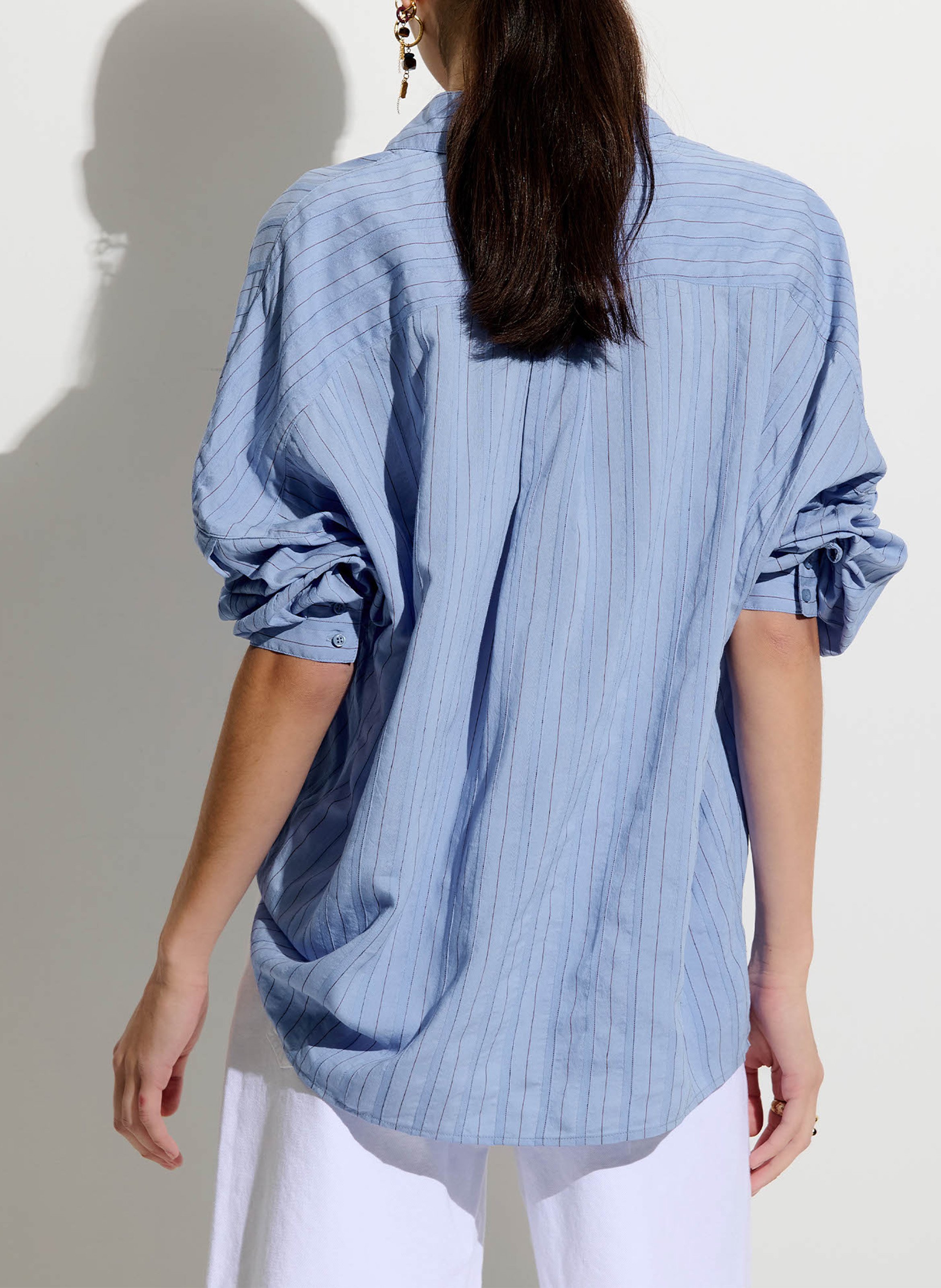 Blouse met klassieke kraag SESSUN Blauw