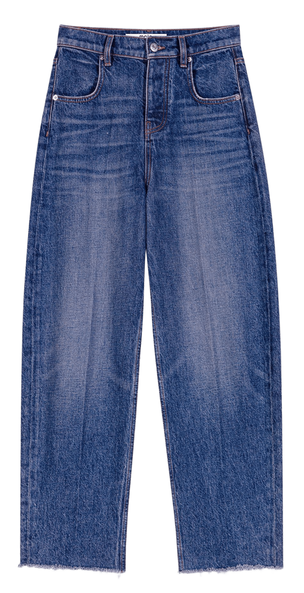 Jean barrel en coton MAJE Bleu