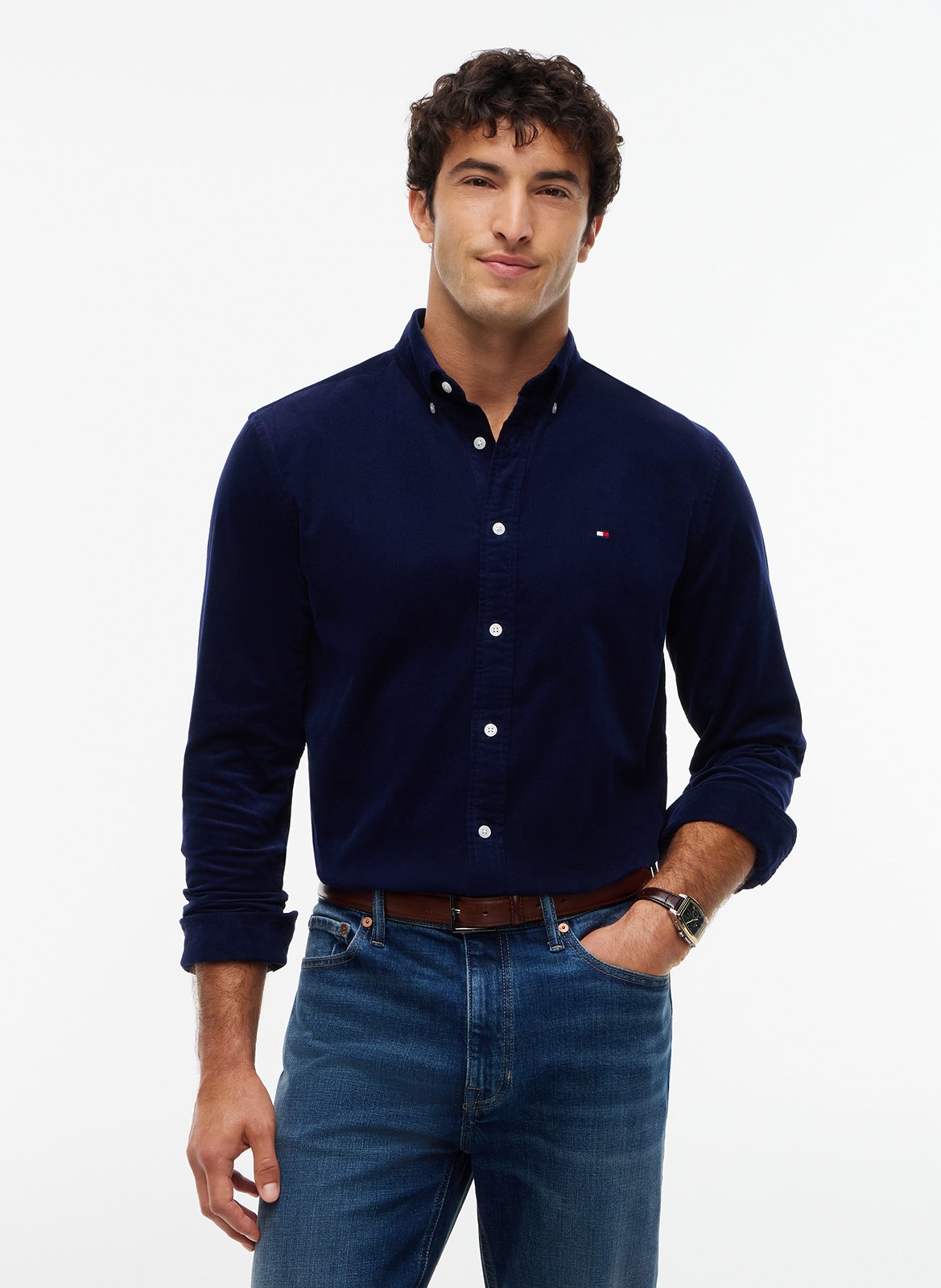 Chemise col classique en velours côtelé TOMMY HILFIGER