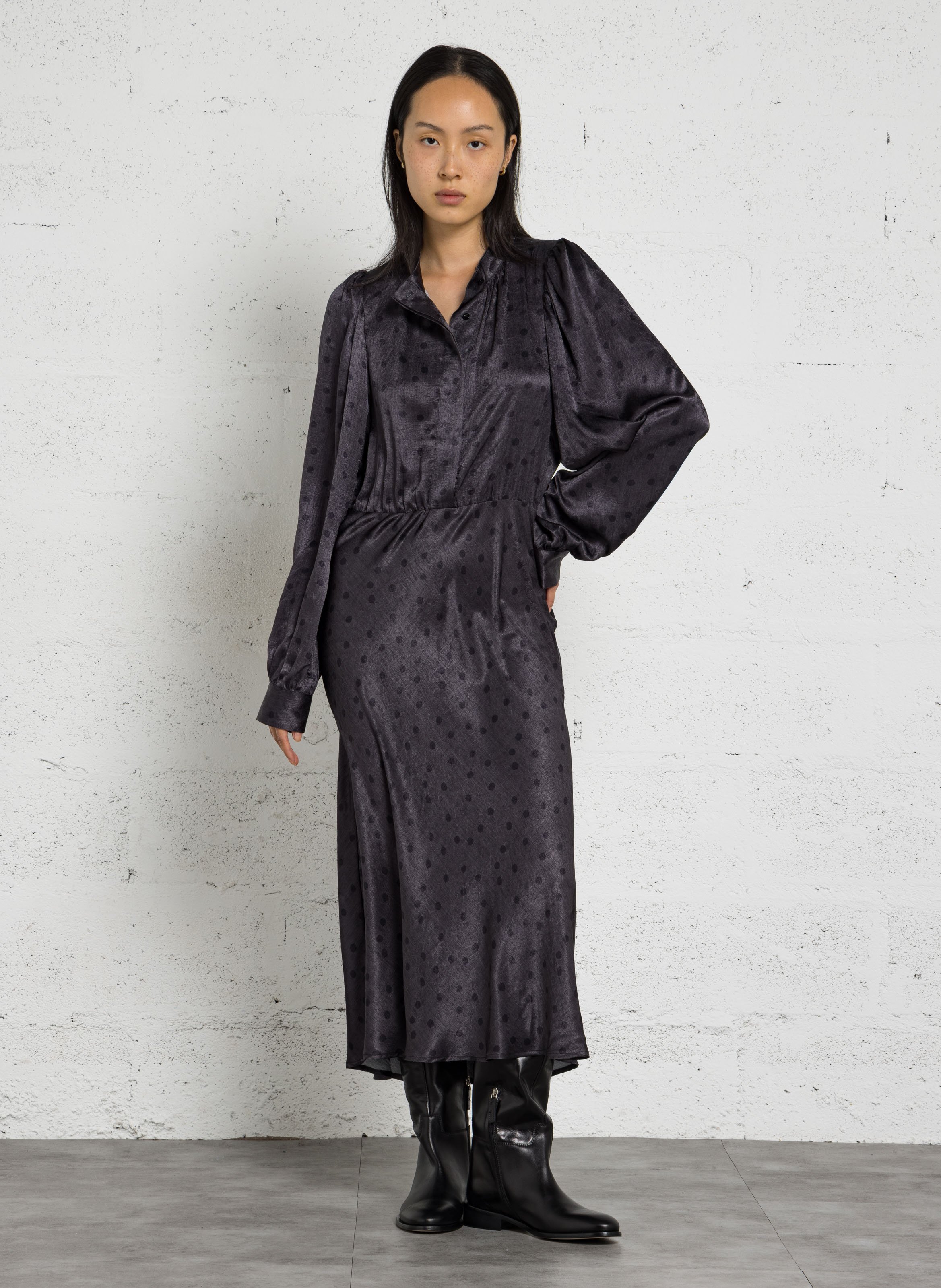 Robe midi droite à poids  SEE U SOON Noir