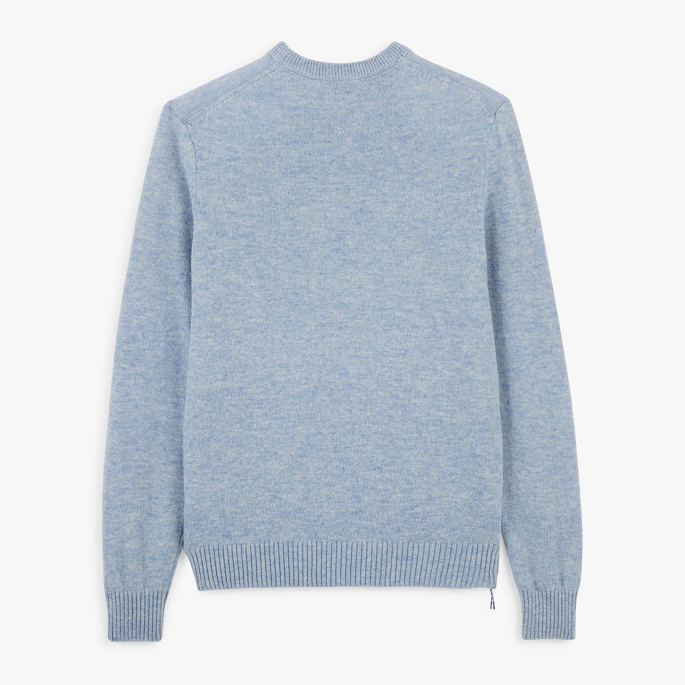 MADANI sky blue wool crew-neck sweater sbplay SERGE BLANCO Blue
