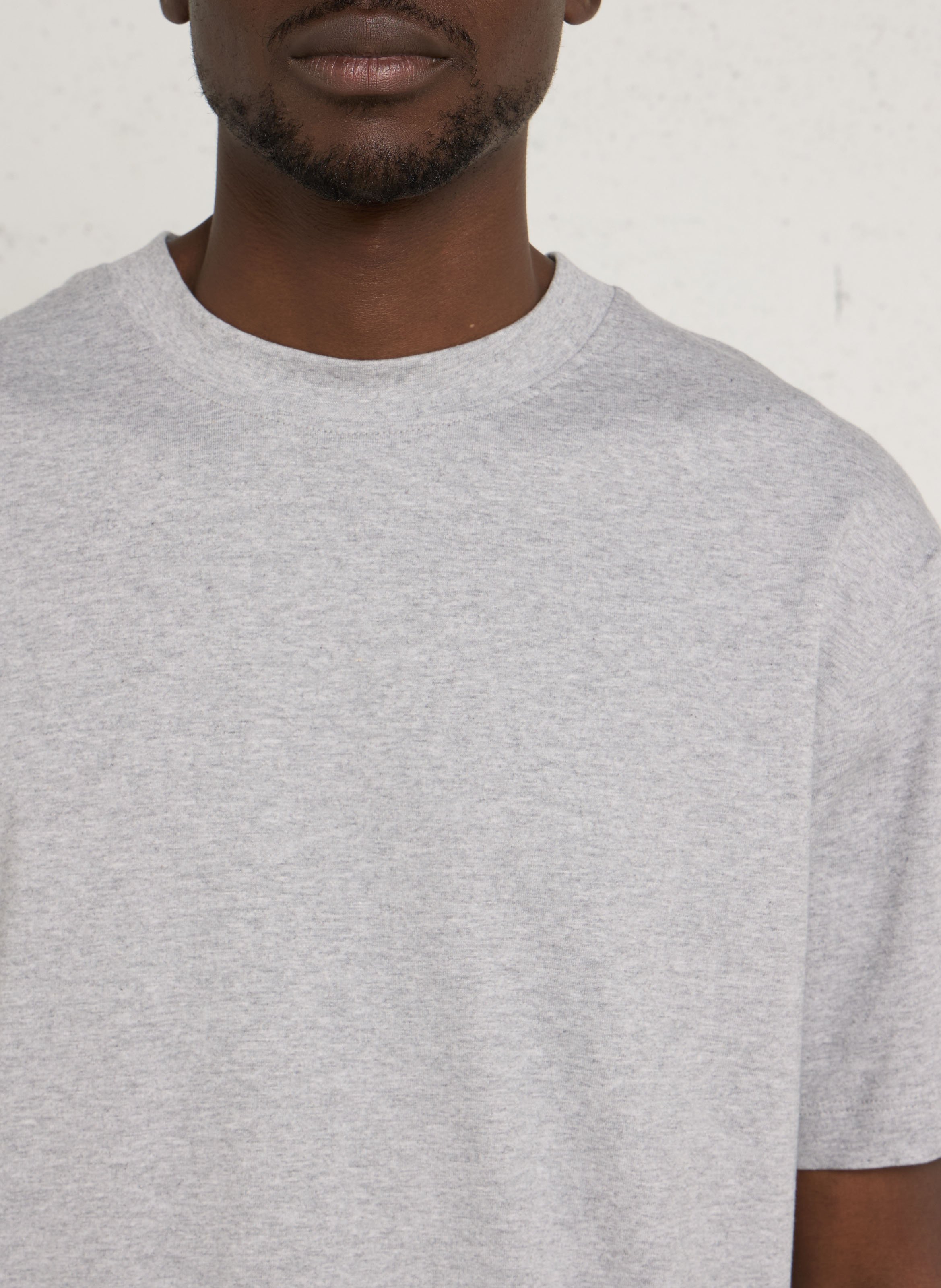 Oversize-T-Shirt aus Bio-Baumwolle mit Rundhalsausschnitt MINIMUM Grau