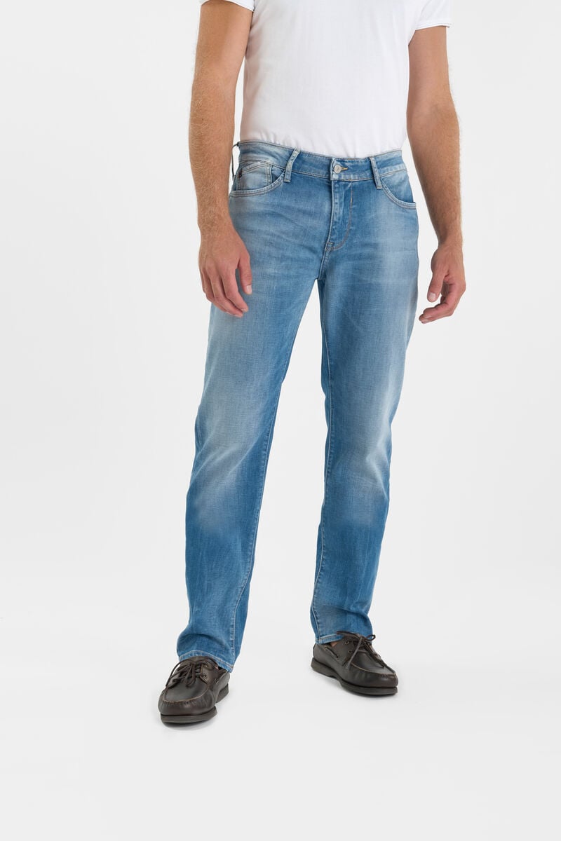 Straight-leg zip jeans LE TEMPS DES CERISES Blue