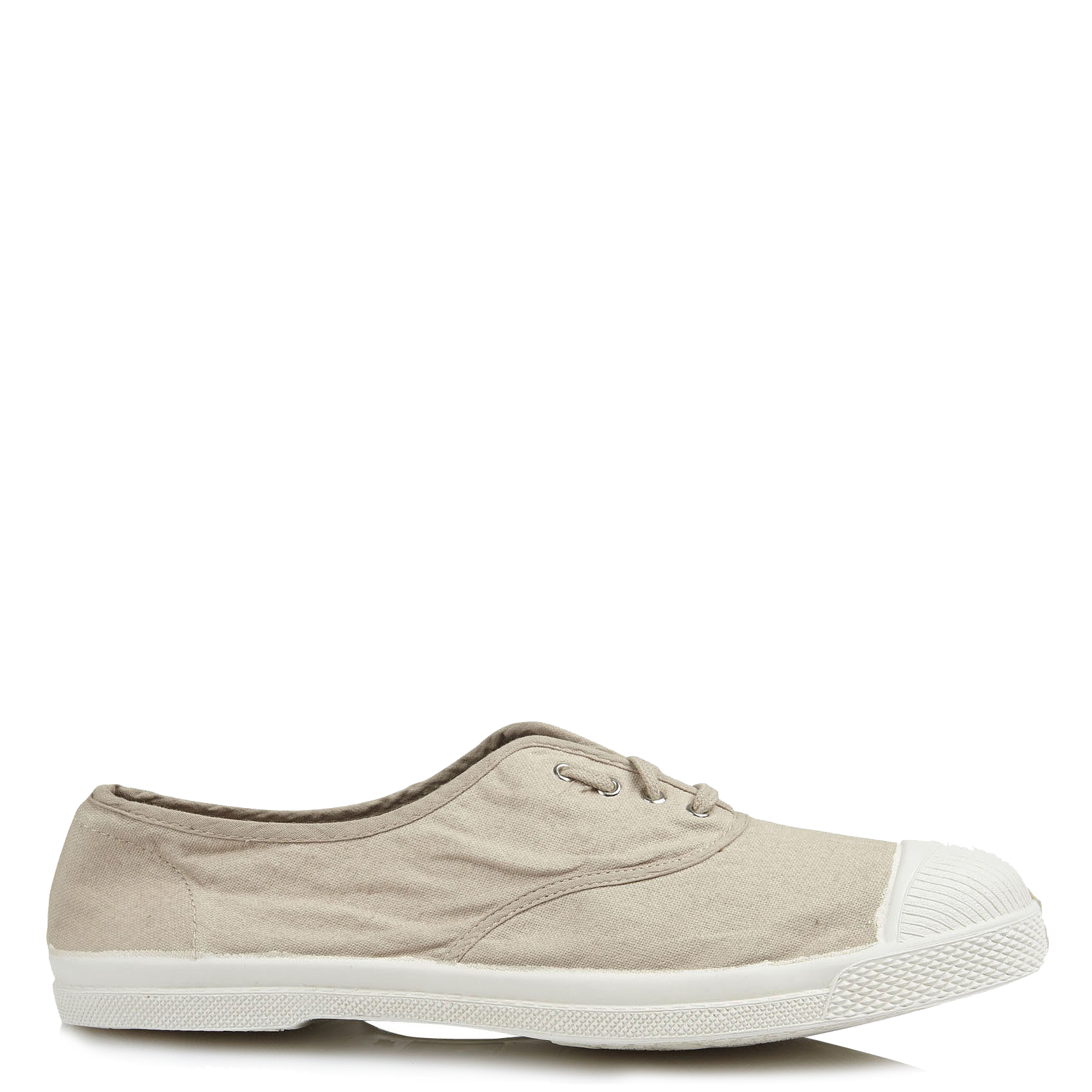 Tennis à lacets en toile de coton  Coquille